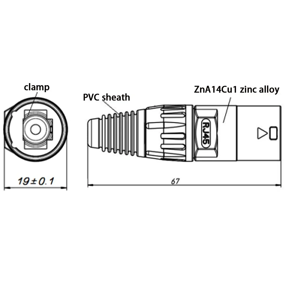 Lot de 10 connecteurs ronds étanches à la poussière IP65, compatibles avec RJ45 Cat5/5e/6 8P8C femelle Ethernet panneau de montage blindé étanche