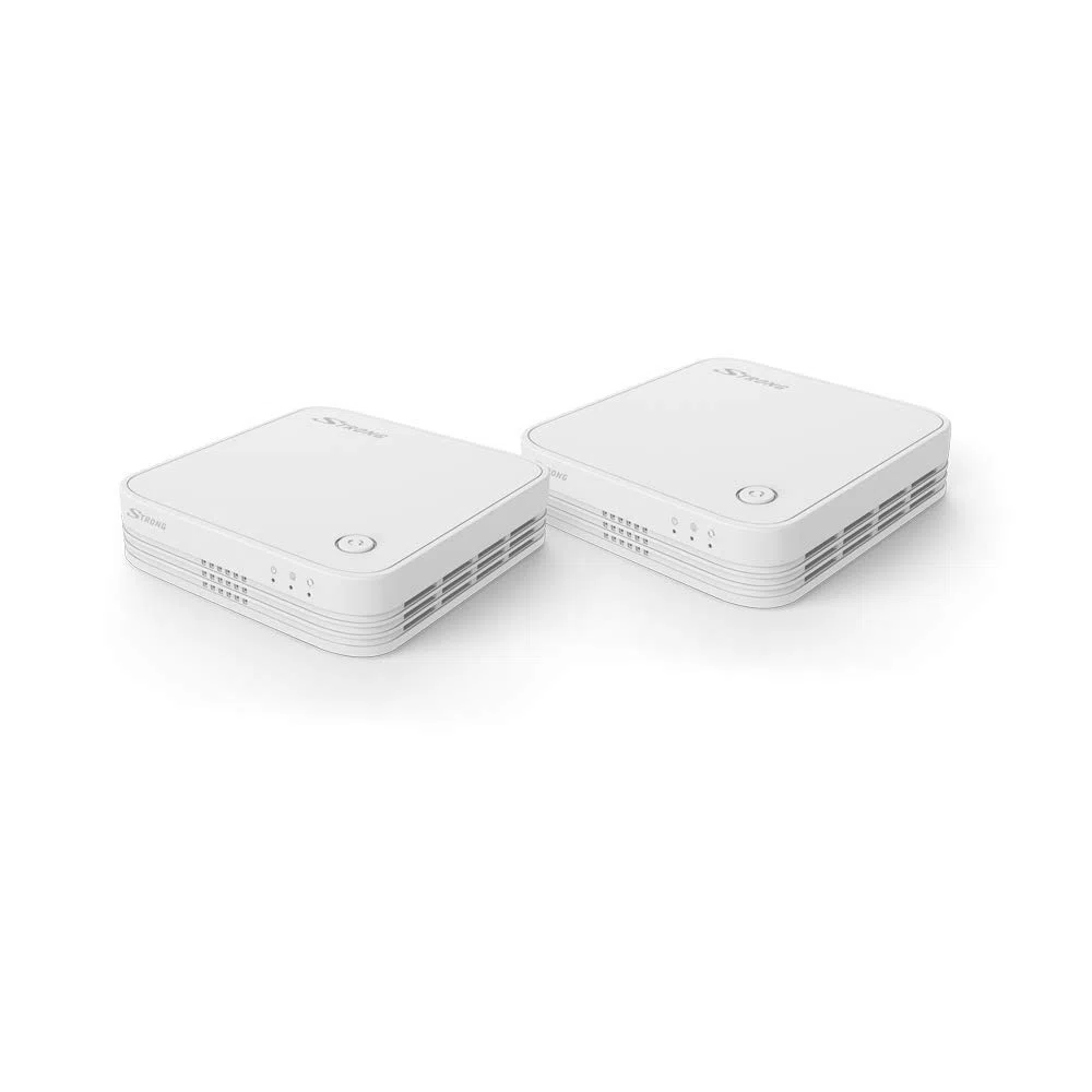 STRONG MESHKIT1200 Atria - Système WiFi Mesh pour la Maison: Couverture WiFi 200m2. Plus de Zones d'ombre. Booster Votre WiFi à 1200 Mbits. 3 Ports Ethernet Gigabits. Idéal Box Internet Fibre.