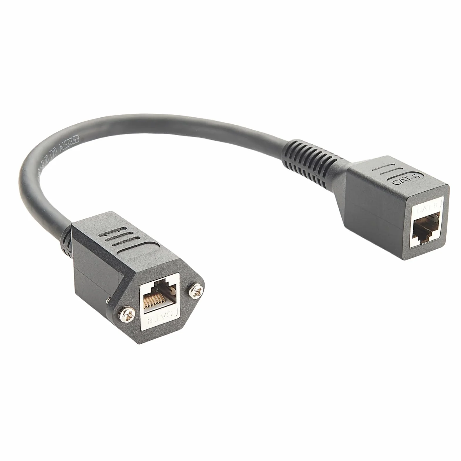 Câble d'extension Ethernet RJ45 Cat8 femelle à visser 40 Gbit/s blindé 0,3 m
