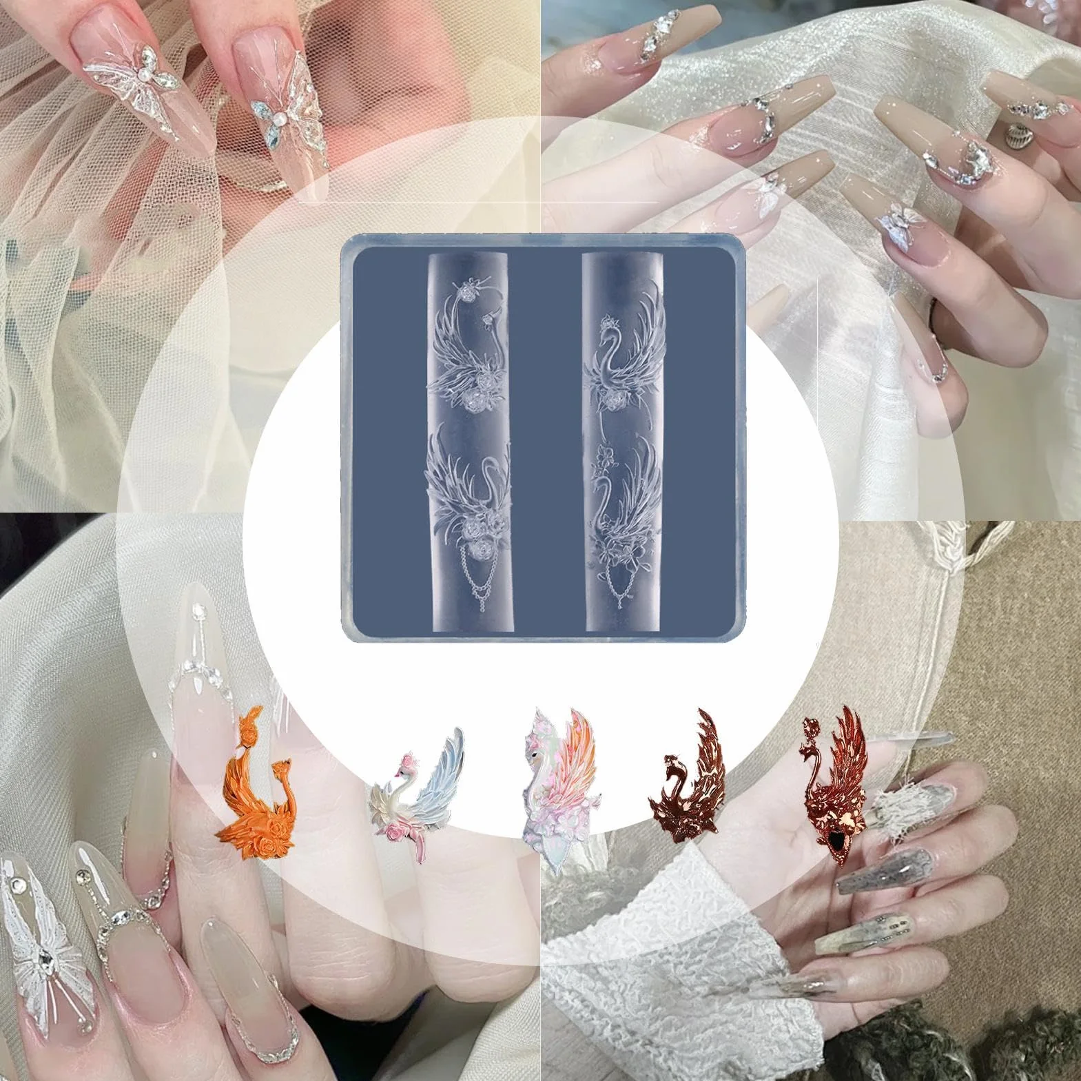 Nail Silicone Molds for Nail Decoration Resin Molds Nail Making Tools