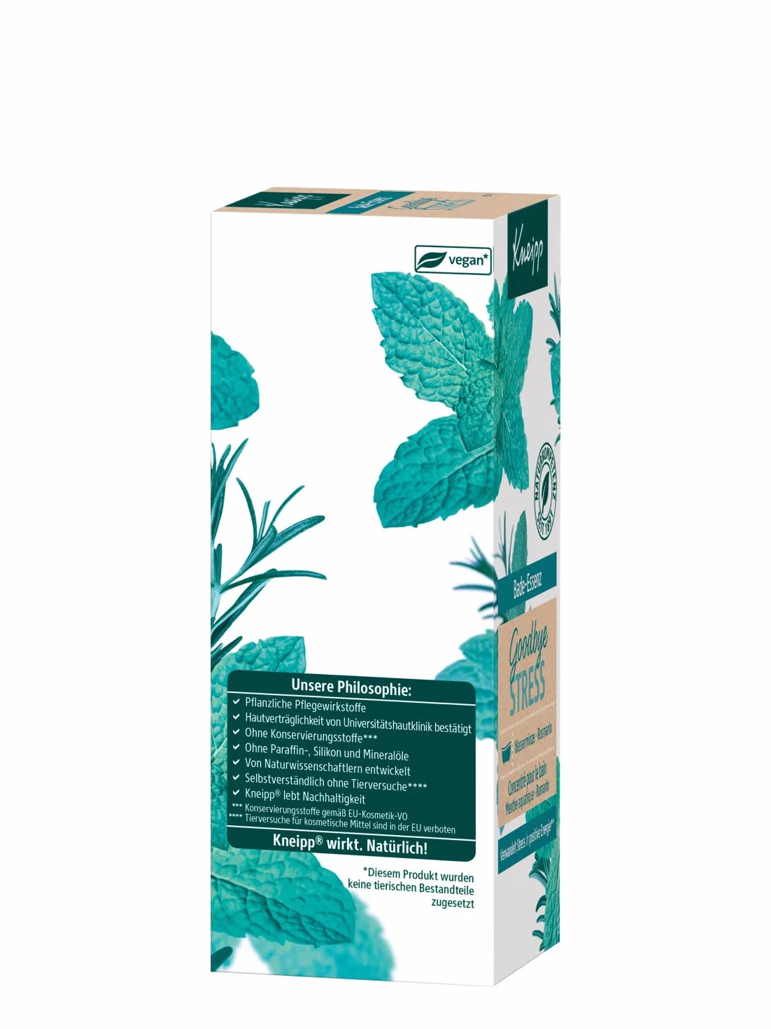Kneipp Goodbye Stress Huile de bain aux huiles essentielles de romarin et menthe d'eau 100 ml