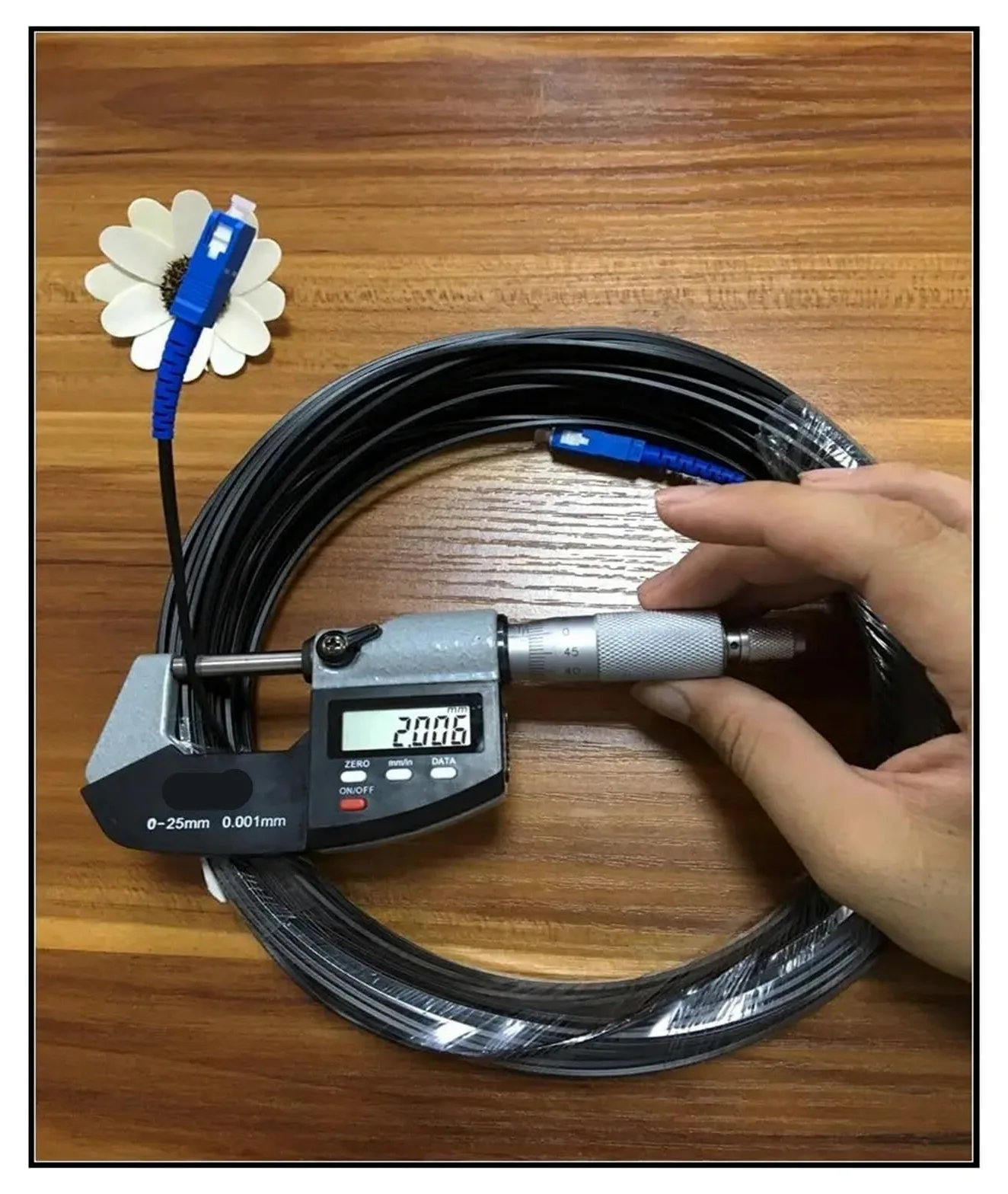 Câble fibre optique monomode for installation intérieure - 1 conducteur, connecteurs SC UPC et LC UPC, longueur 400 m/450 m, cordon simplex(White,SC UPC 450m)