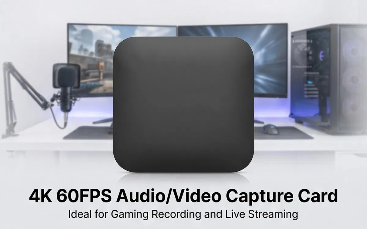 Annadue Carte de Capture Externe 4K pour P5, Série X/S, PC, Entrée 2160p60 HDR ou 1080p240, Carte de Capture Vidéo HDMI vers USB3.0 pour Le Streaming en Direct/Jeu, Latence Proche
