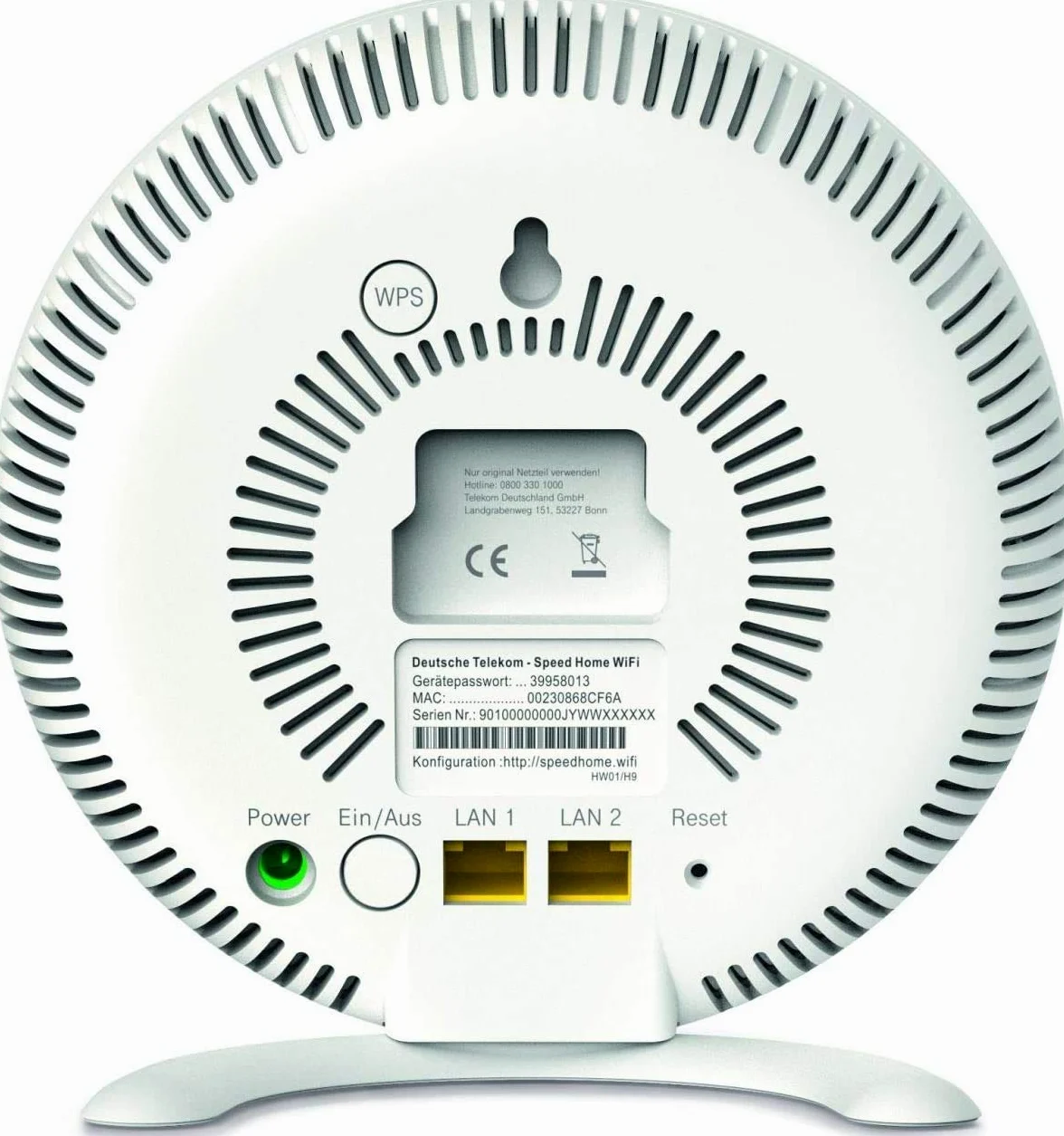 Deutsche Telekom 40798484 Speed Home WiFi Solo Blanc