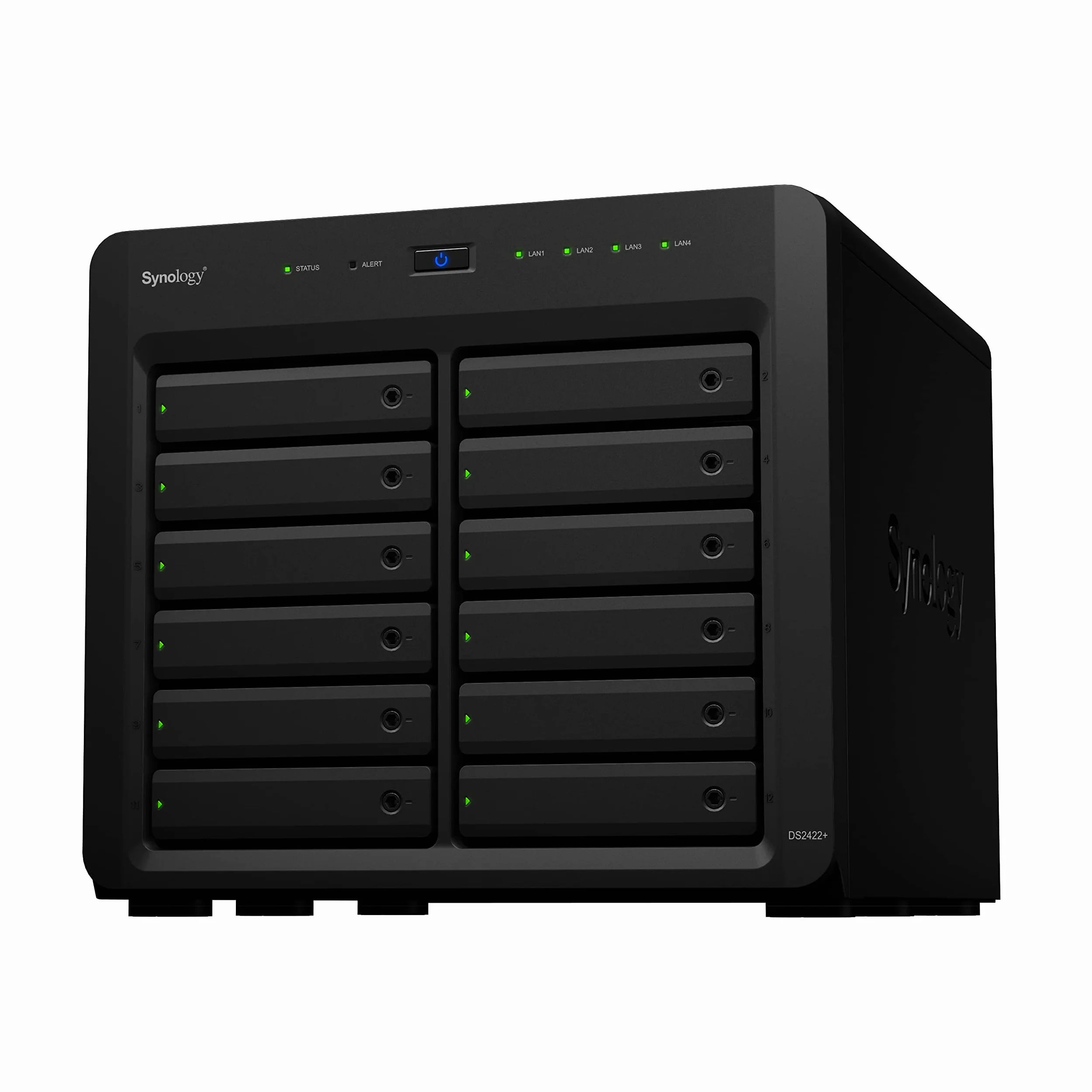 Synology DS2422+ Boitier NAS pour 12 DD 3.5/2.5p 2.2GHz QuadCore 4Go 4LAN GbE USB3