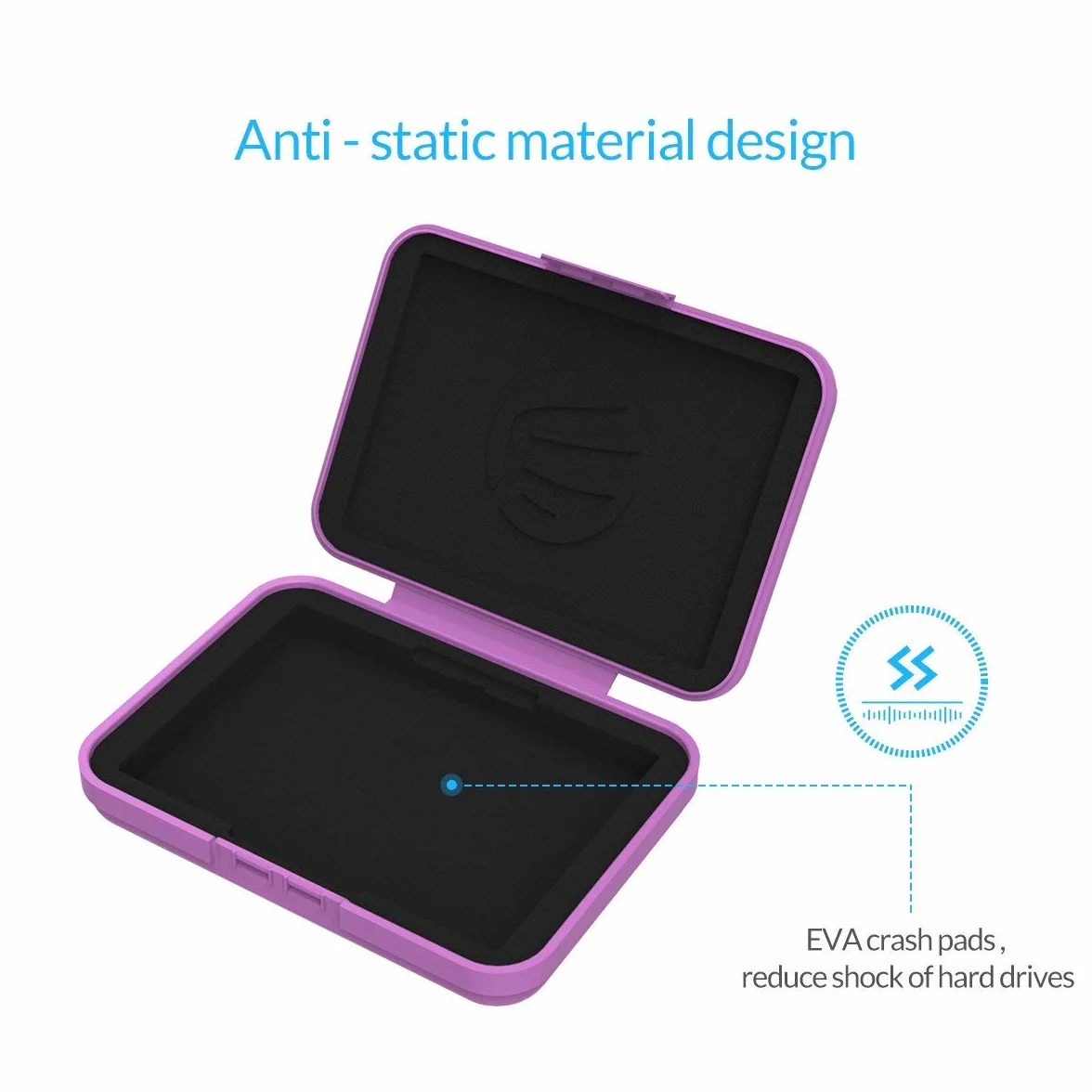 ORICO Boîtier de Protection 3.5 Pouces Lot de 5 Étui Rangement Disque Dur HDD SSD Remplissage Anti-Vibration Antistatique