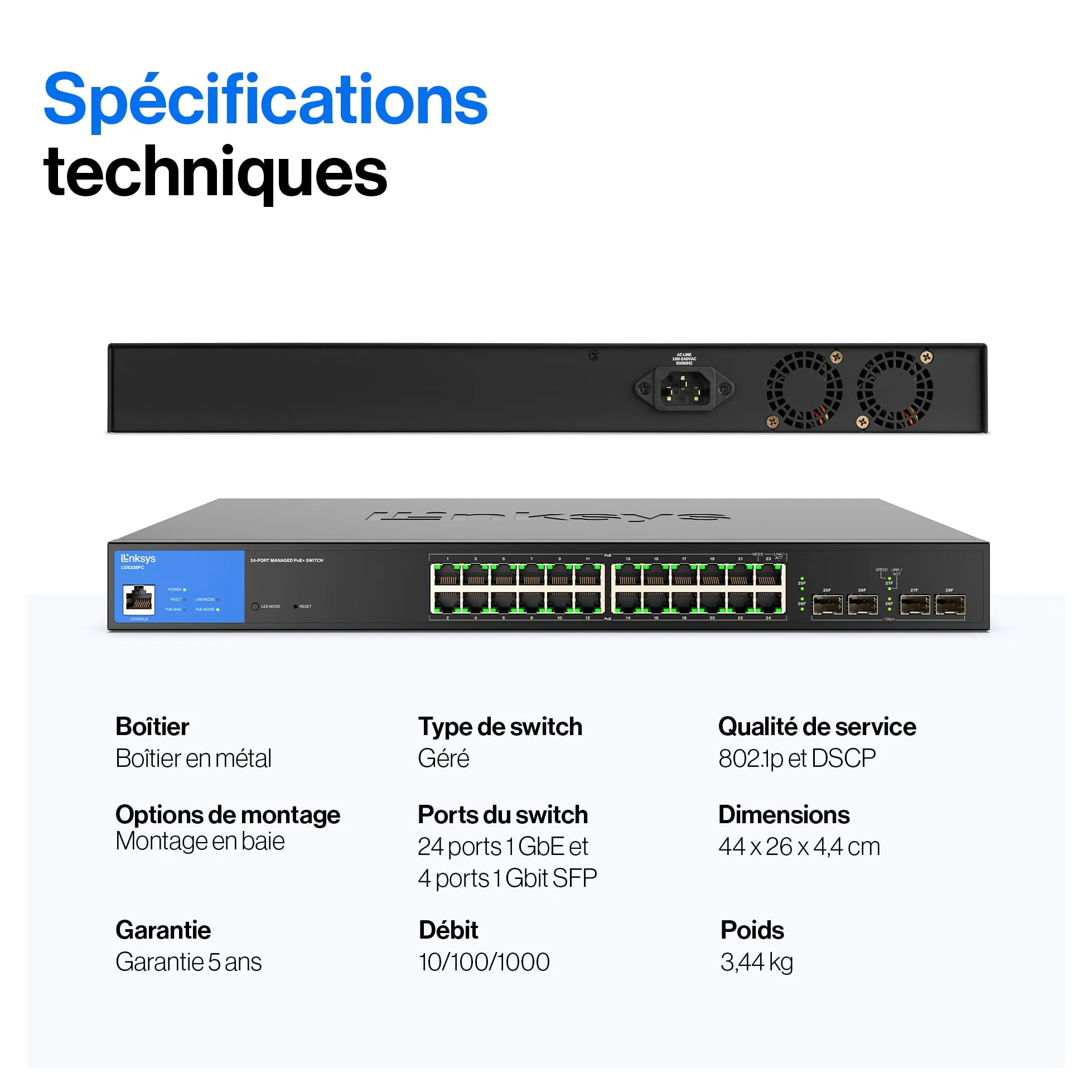 Extension du Réseau Compacte : Plus Grande Capacité Réseau pour des Connexions Stables sur les Appareils : Caméras de Surveillance, Points d'Accès et Systèmes de Sécurité, au Bureau et à la Maison