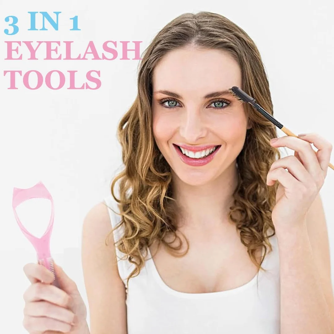 Maquillage Cils 3 En 1 Mascara Guide Applicateur Silicone 2 Pièces
