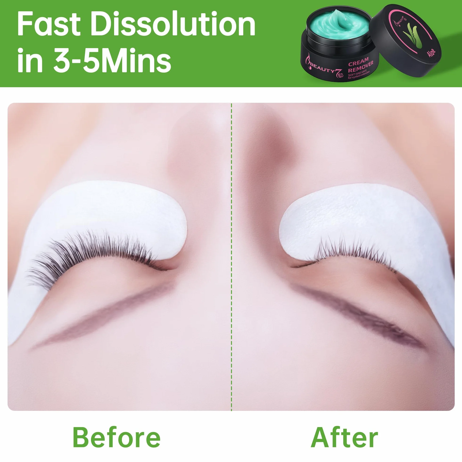 Crème démaquillante 5g Dissolvante Colle Pour Extensions de Cils Arôme d'aloès