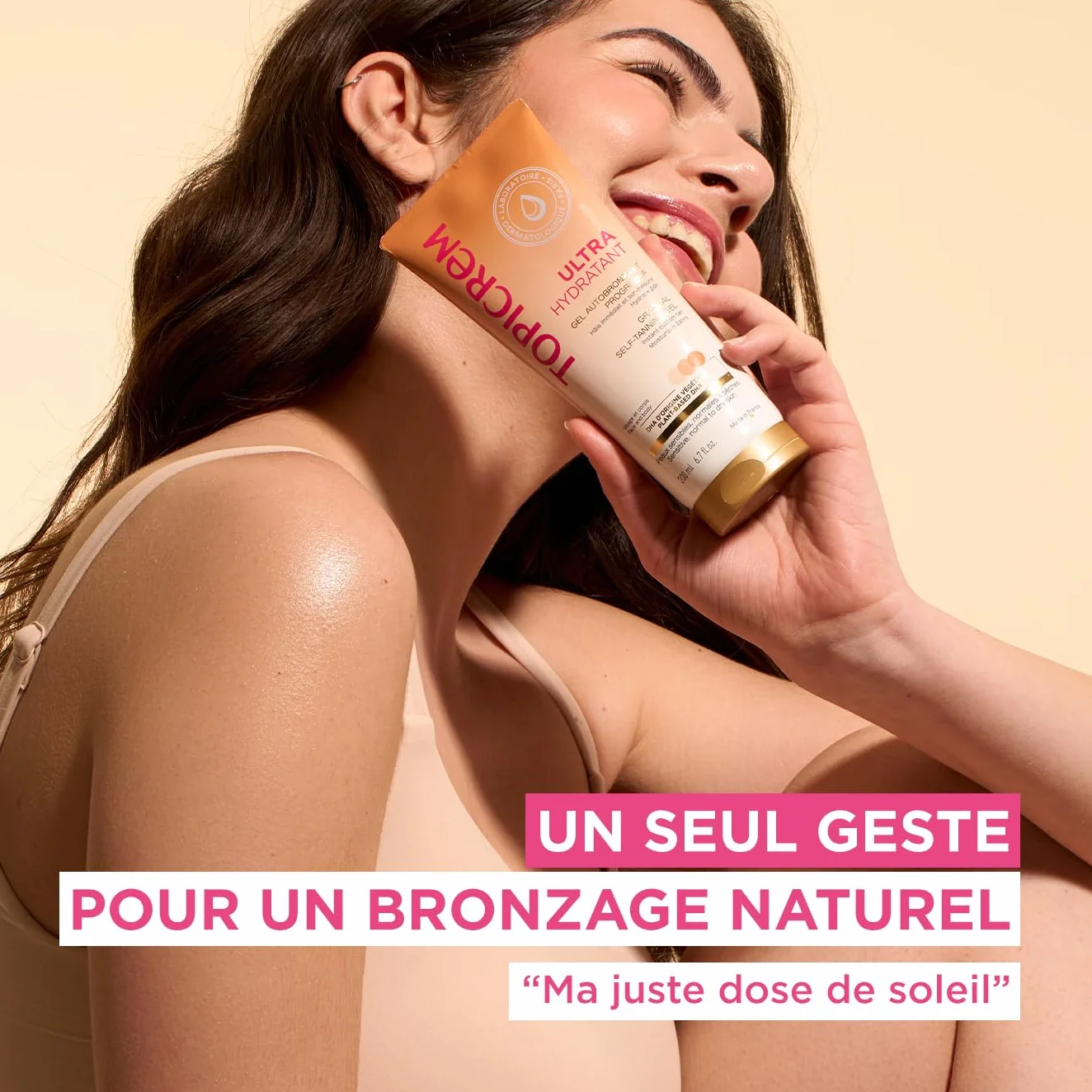 Topicrem Ultra Hydratant Gel Autobronzant Progressif Hydrate 24h Nourrit Protège Teint Hâlé Naturel Peaux Sensibles 200 ml