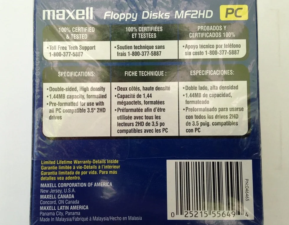Maxell Disquette 1.44 Mo