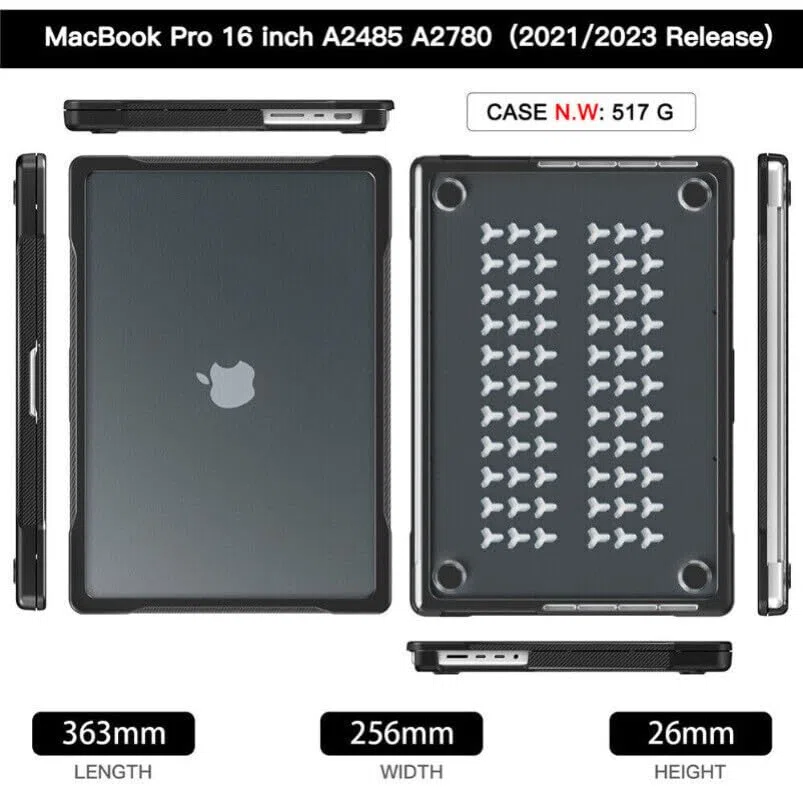 Coque pour MacBook Pro 13 pouces (M1, 2020) A2338 (couleur : rose chaud/transparent) Étui à rabat antichoc