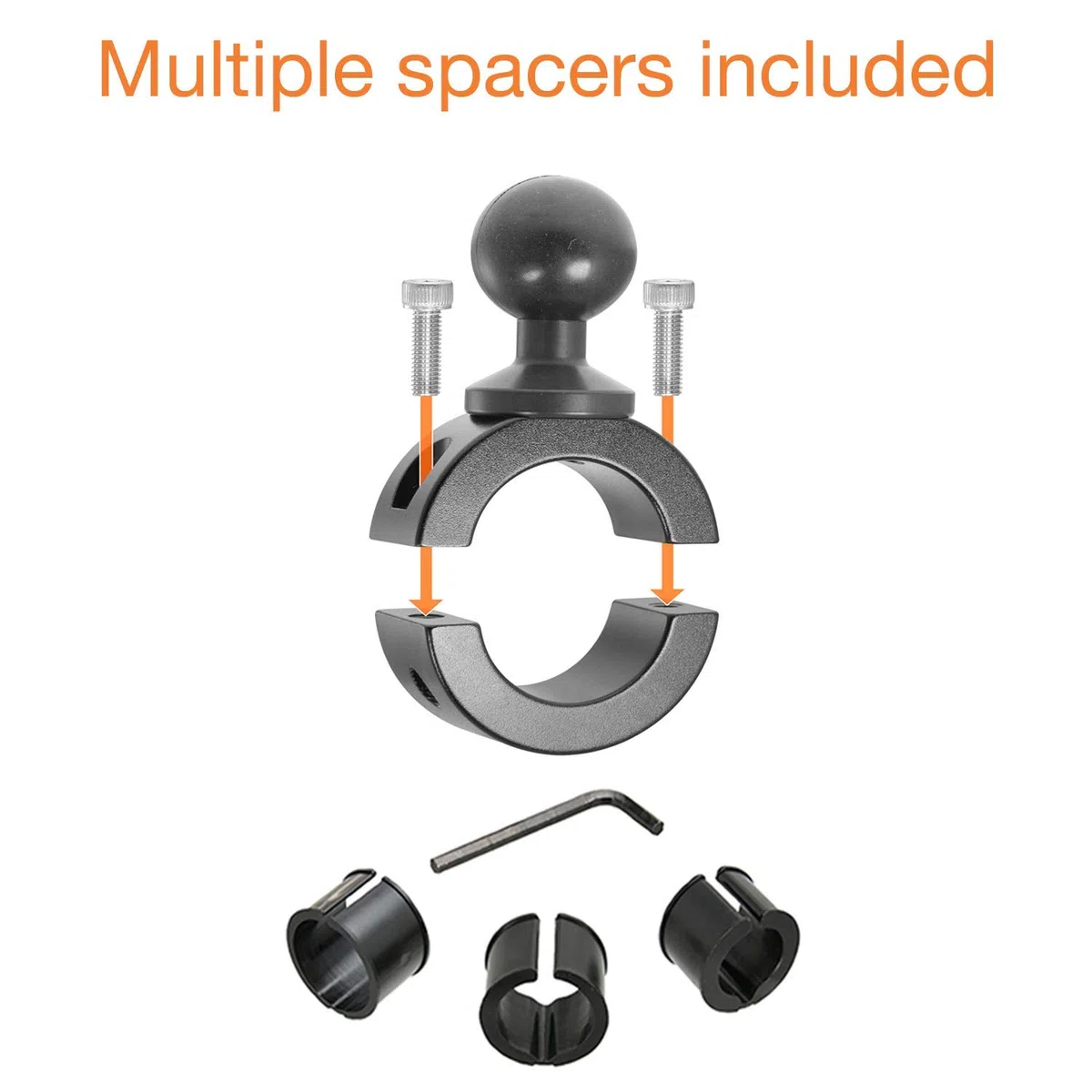 iBolt TabDock Support d'accessibilité Poteau/Poteau/Rail/Guidon pour Fauteuil roulant/Équipement d'exercice, etc. Convient pour tablettes 7-10" (iPad, Samsung Galaxy Tab)