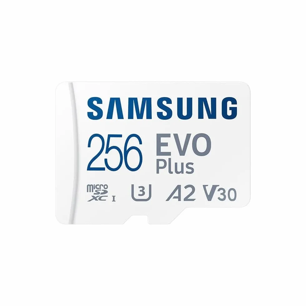 Samsung 256 Go Micro SD Evo Plus 2024 Carte Mémoire Classe 10 Adaptateur SD 160 Mo/s MB-MC256SA/EU