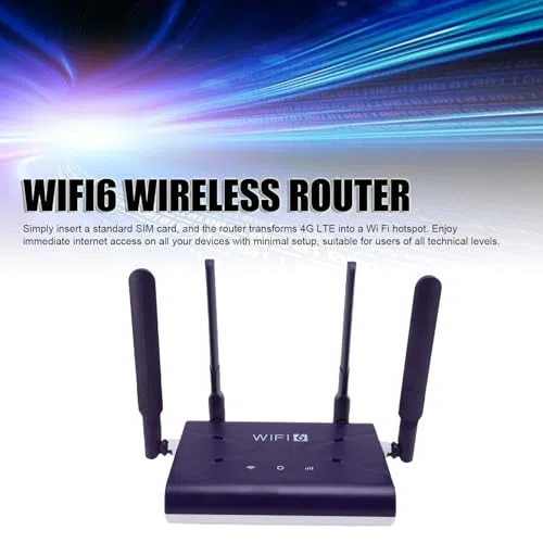 Routeur WiFi 6 Router 4G 5G CPE LTE Doud Band Gaming Routs, 2,4 GHz, 300 Mbps Déverrouiller Le Routeur Mobile WiFi Hotspot avec Emplacement pour Carte SIM pour Ordinateur