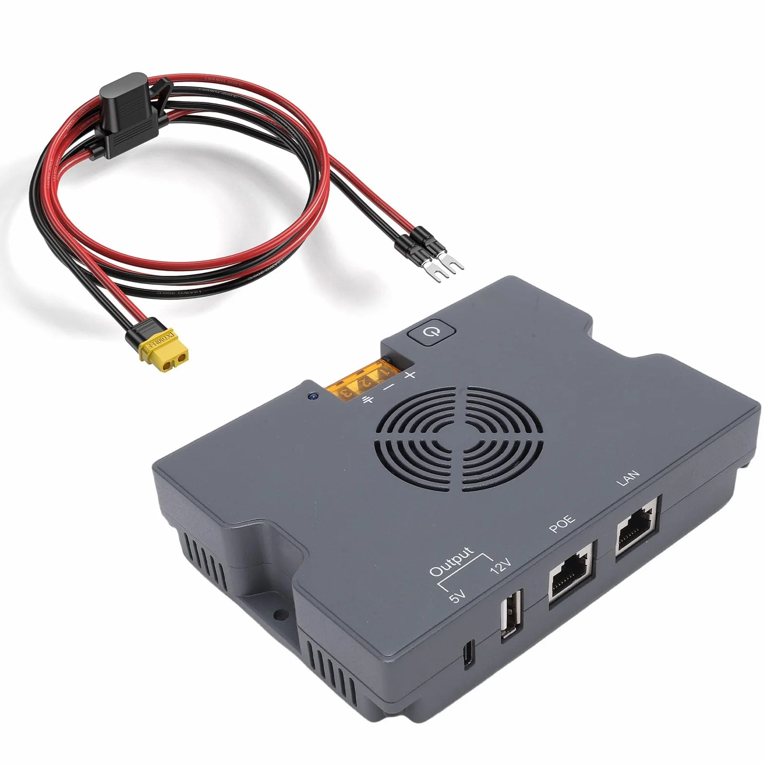 Generic Injecteur PoE Gen 3 Puissant pour Sortie 350W, Kit de Conversion DC pour Antenne Satellite Internet, Entreprise, Alliage D'aluminium