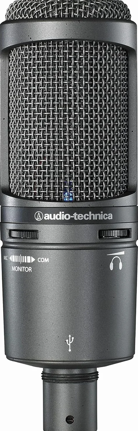 Audio-Technica 2020USB+ Microphone Cardioïde à Électret (connexion USB) Gris Foncé