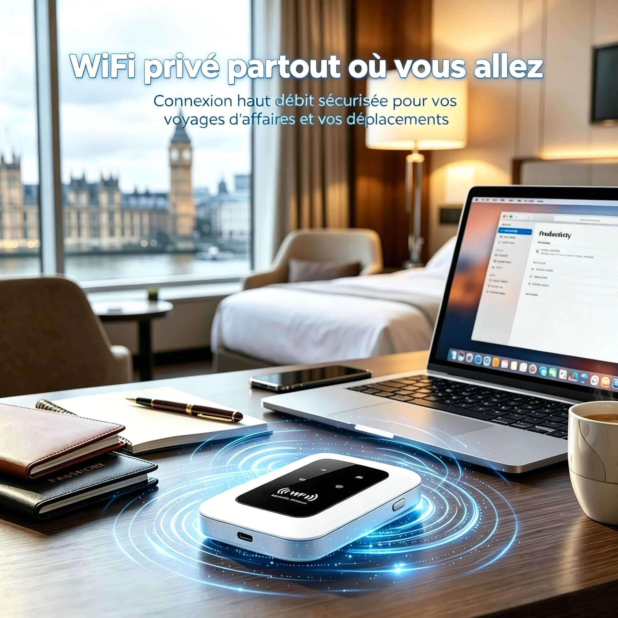 Routeur 5G Portable WiFi 6 Déverrouillé sans abonnement, Modem 5G/4G+ avec Nano‑SIM, jusqu'à 26 appareils connectés, Haut débit sans Box, idéal pour Voyage, Camping et télétravail