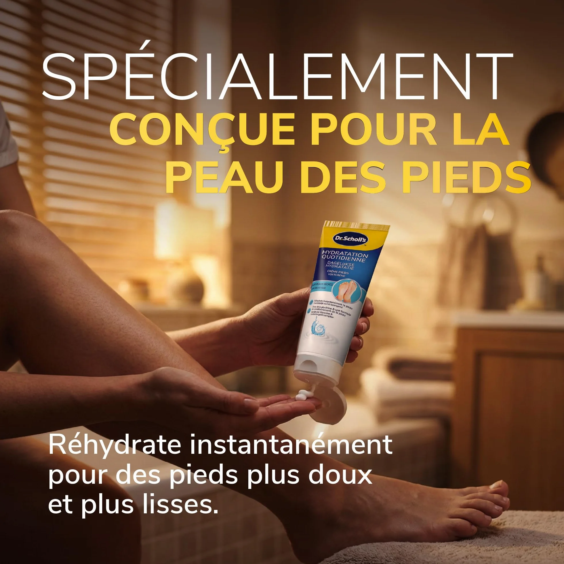 Dr. Scholl's Crème Pieds Hydratation Renforcée Peaux Sèches 75ml