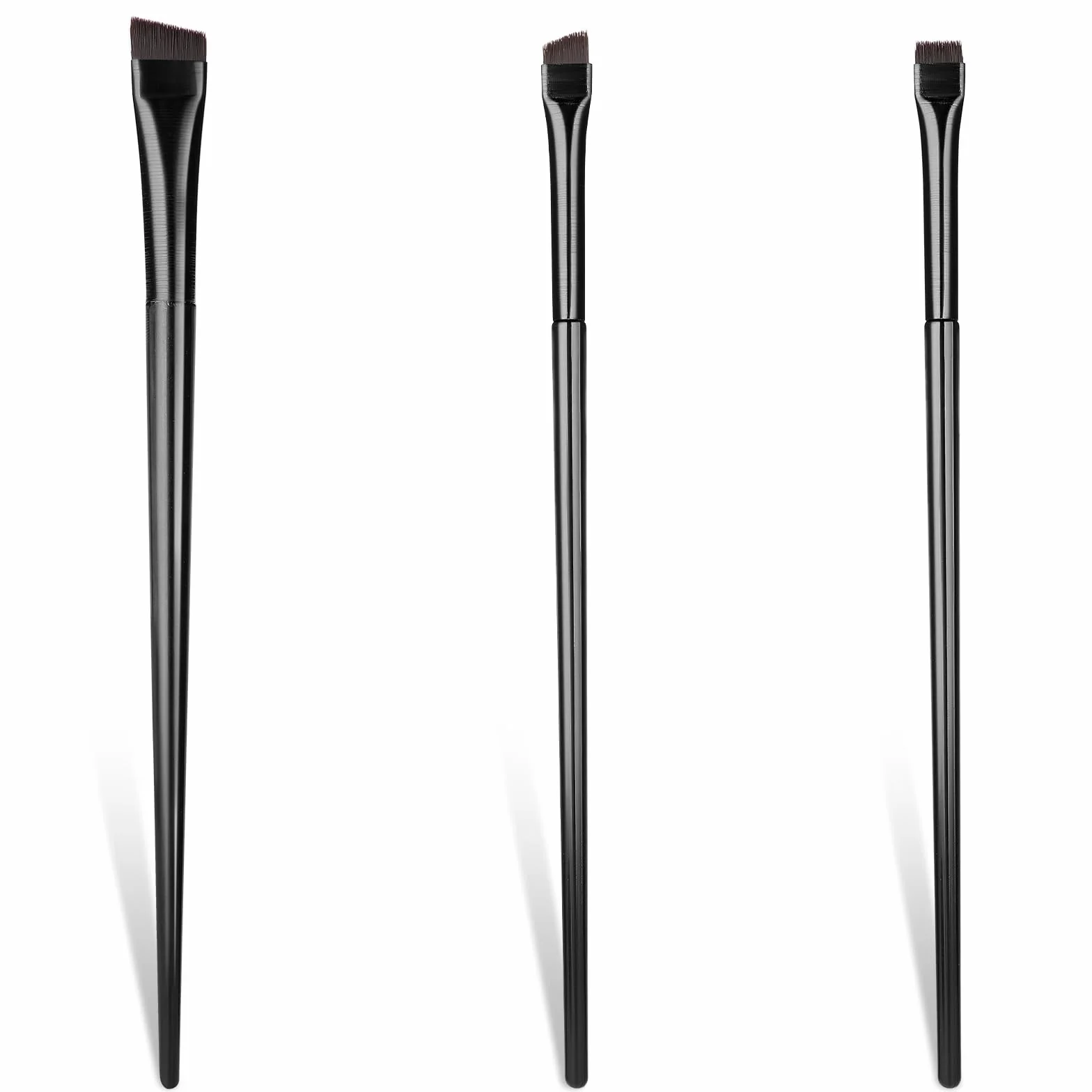 Pinceaux À Sourcils Lot De 3 Pinceau Biseauté Fin Poils Synthétiques Sans Cruauté