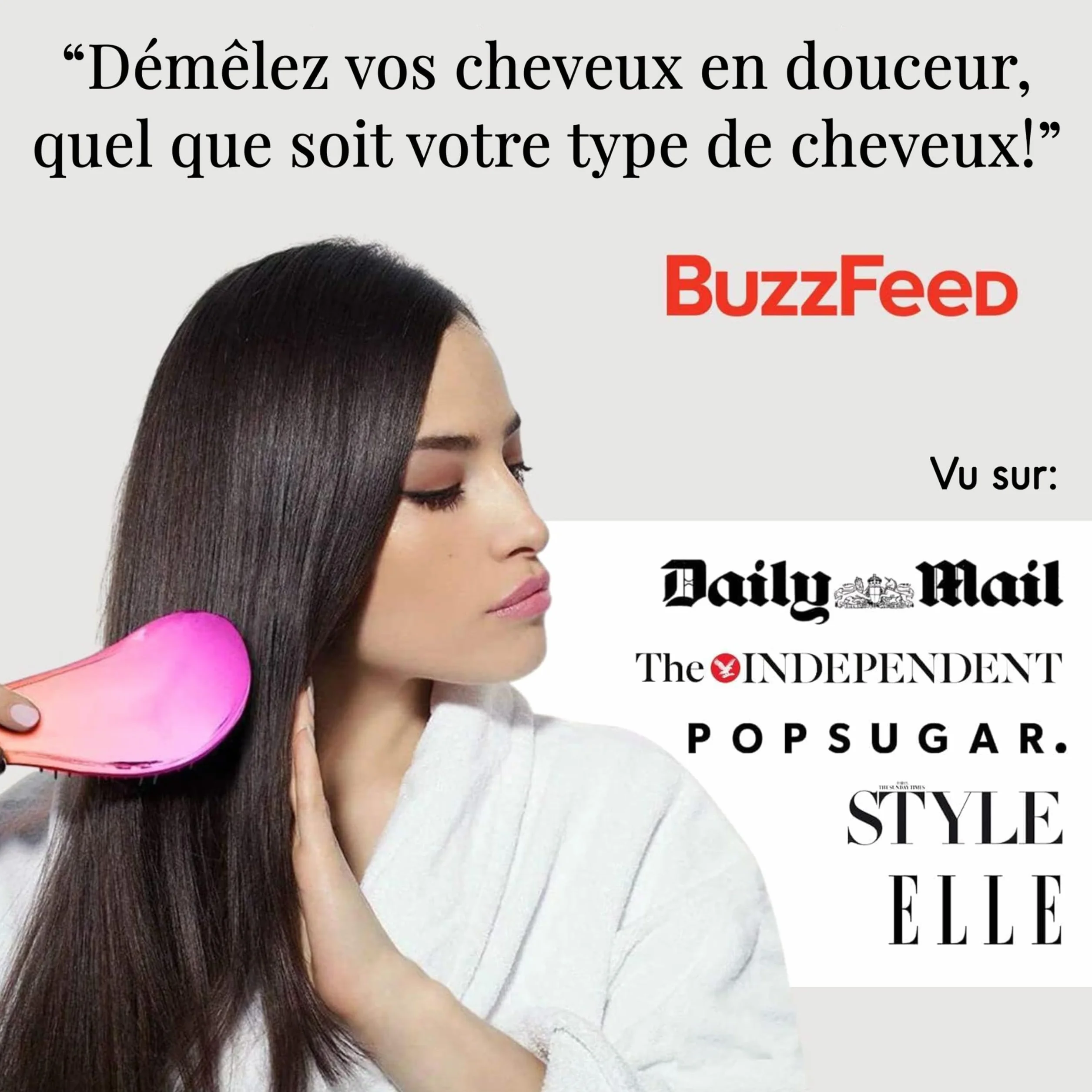 Lily England Brosse à Cheveux Démêlante pour Cheveux Fins, Épais, Bouclés, Secs ou Humides - Rose/Orange