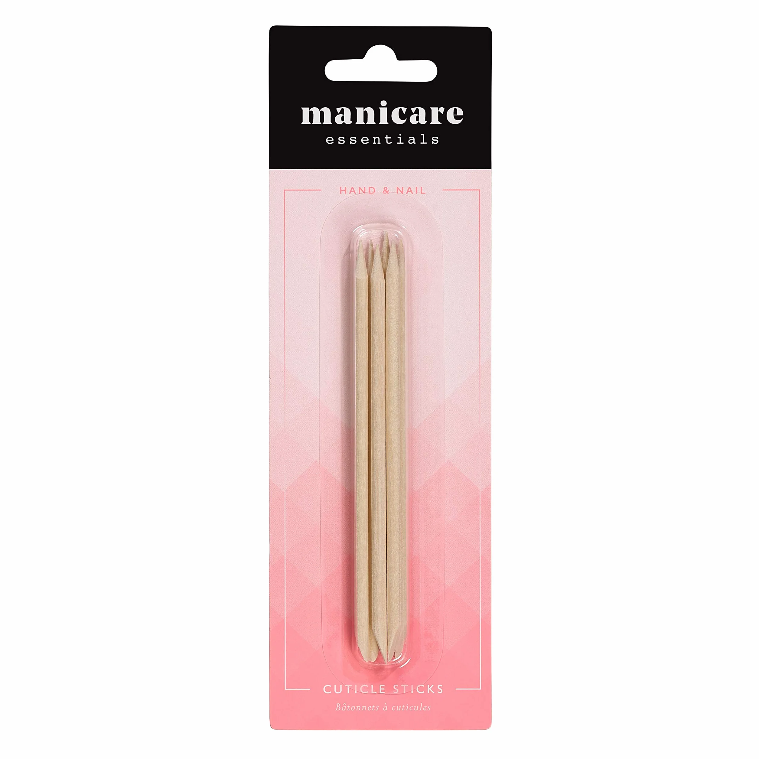 Manicare Bâtonnets Repousse Cuticules 6 Pièces en Bois d’Oranger Nail Art Manucure Pédicure
