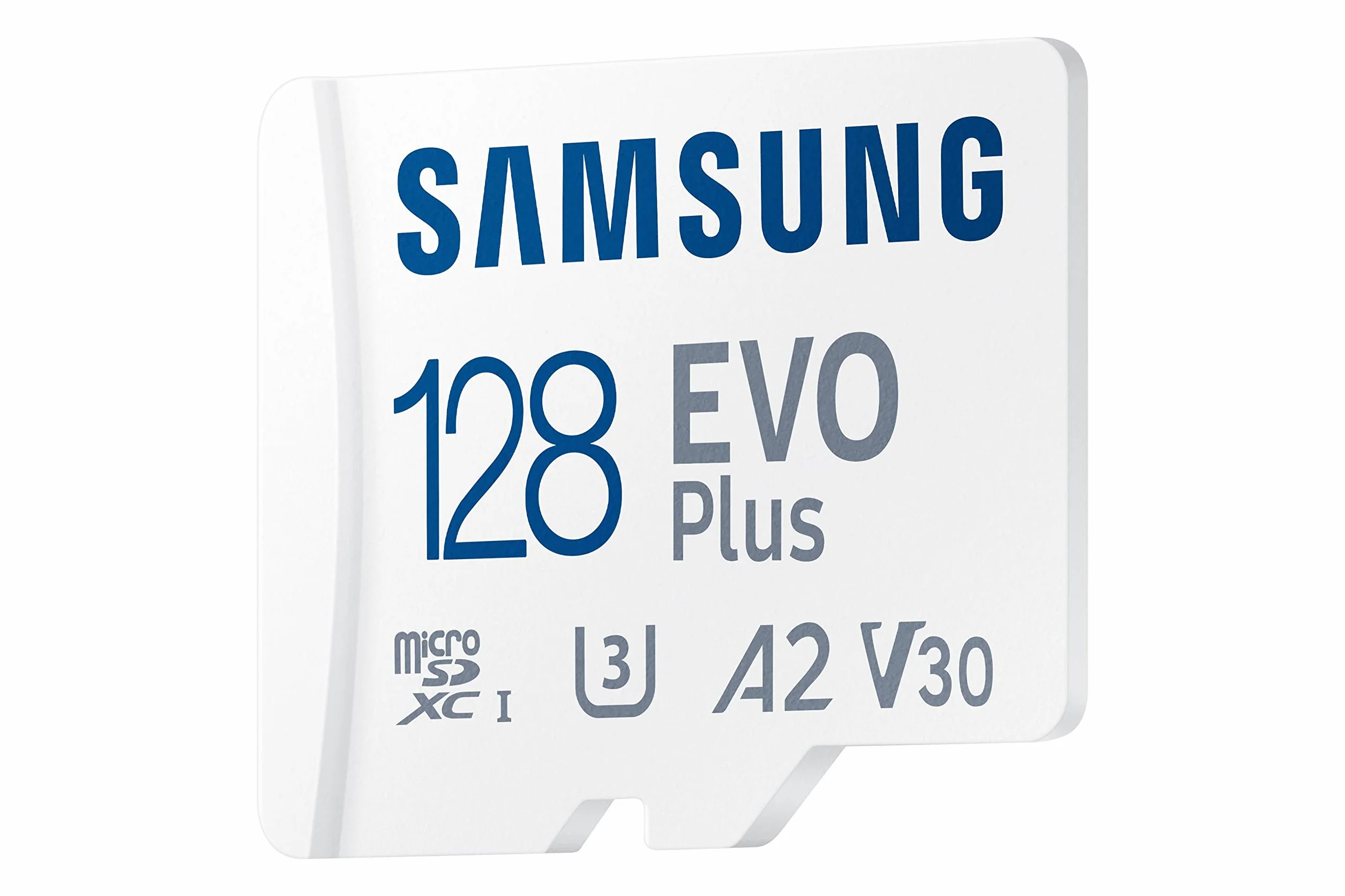 Samsung Carte mémoire microSD Evo Plus 128 Go SDXC U3 Classe 10 A2 130 Mo/s avec Adaptateur