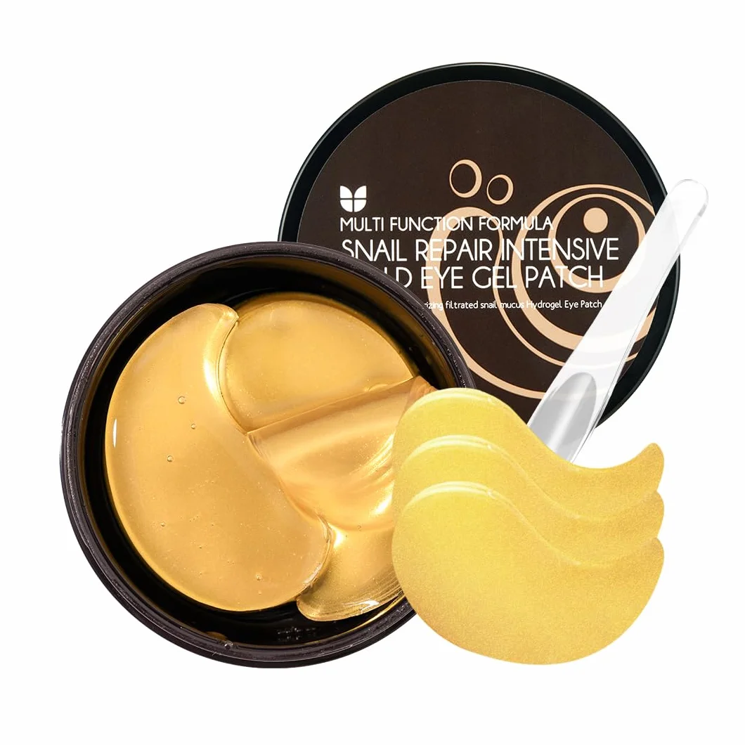 MIZON SNAIL REPAIR GOLD EYE GEL PATCH x60 Soin coréen Anti cernes Anti-âge Extrait de Bave d'Escargot