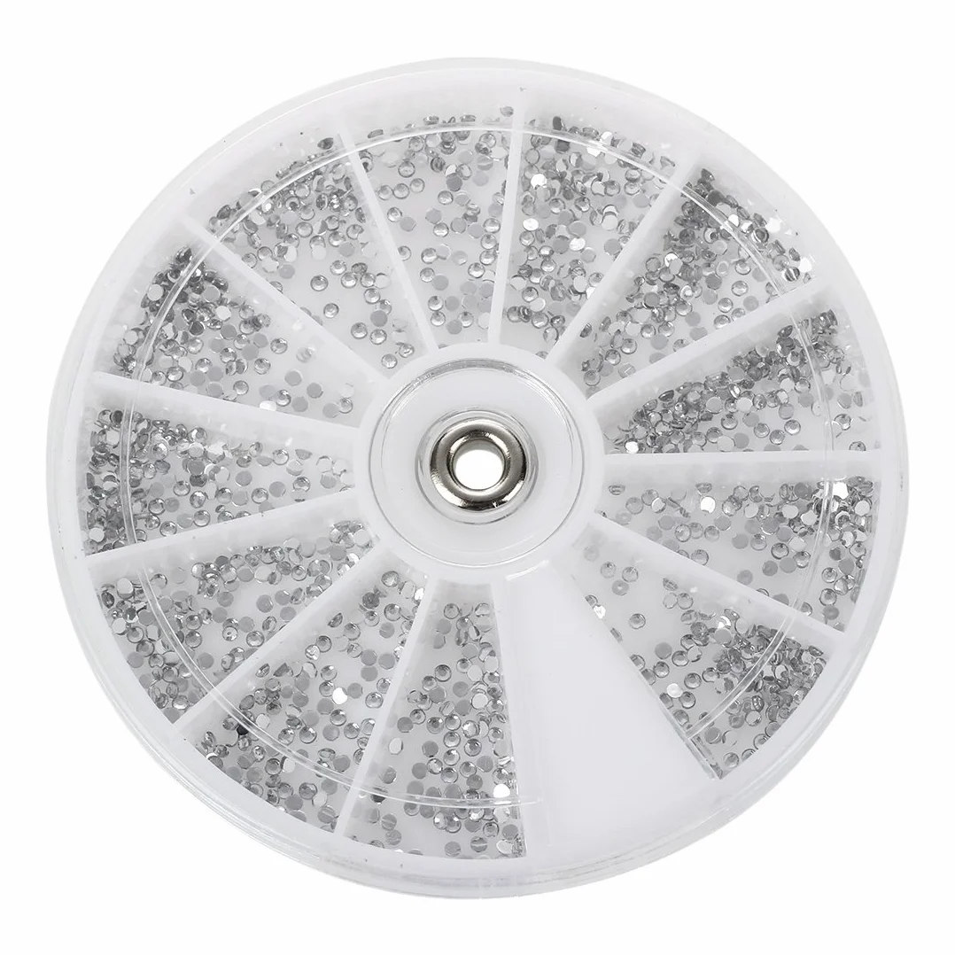 Cristal Ongle Strass boites Nail Art 1.5MM Manucure