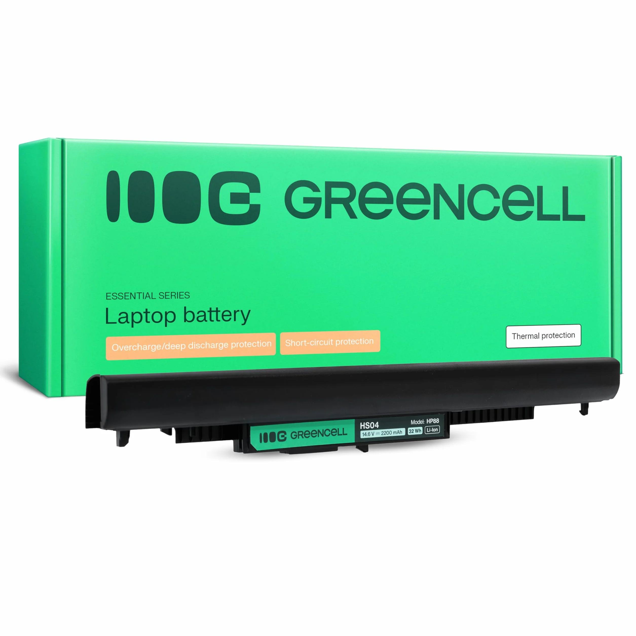 Green Cell Batterie HS04 HSTNN-IB7B HSTNN-LB6V 807957-001 pour HP 250 G4 G5 255 G4 G5 240 G4 G5 245 G4 G5 246 G4 256 G4 340 G3 346 G3 348 G3 PC Portable (2200mAh 14.6V)