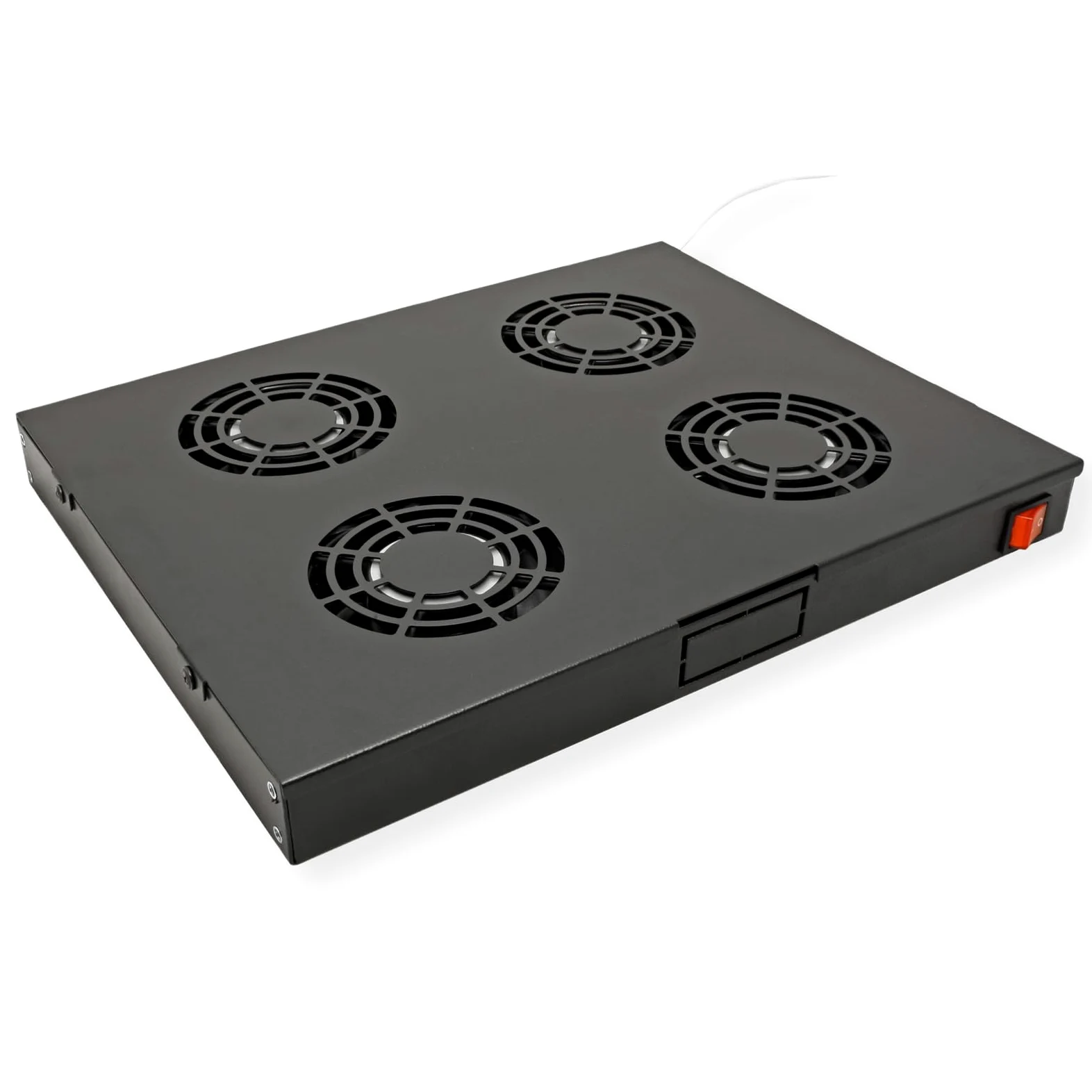ROLINE Unité de Ventilation 19 Pouces 4 Ventilateurs, Thermostat Noir