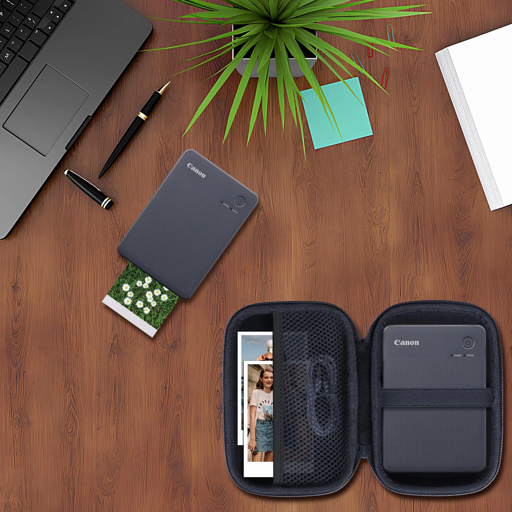 Lebakort Dur Étui Housse Cas Compatible avec Canon SELPHY QX20 / SELPHY Square QX10 Portable Printer (Noir)