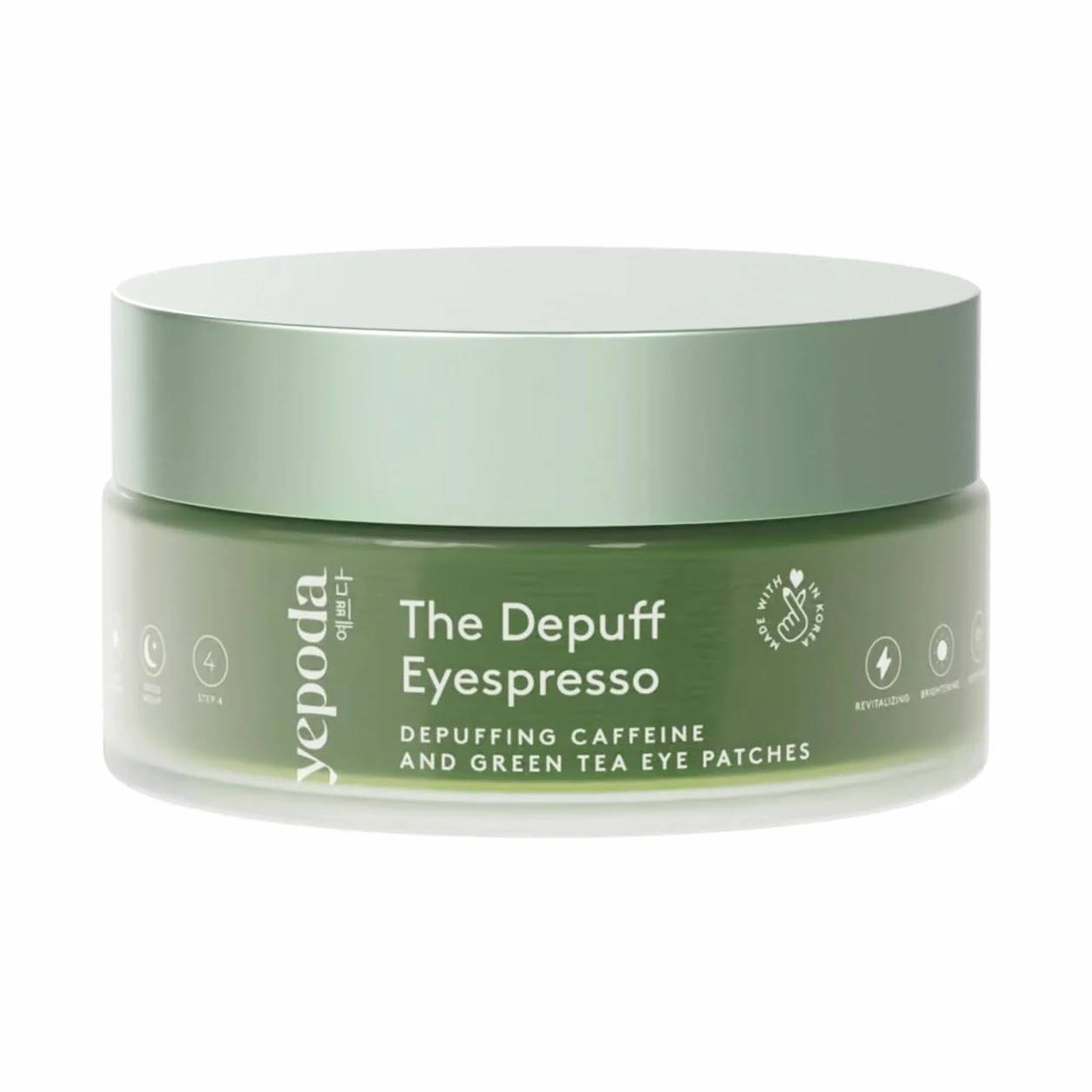 Yepoda The Depuff Eyespresso - patchs yeux caféine thé vert 60 pcs