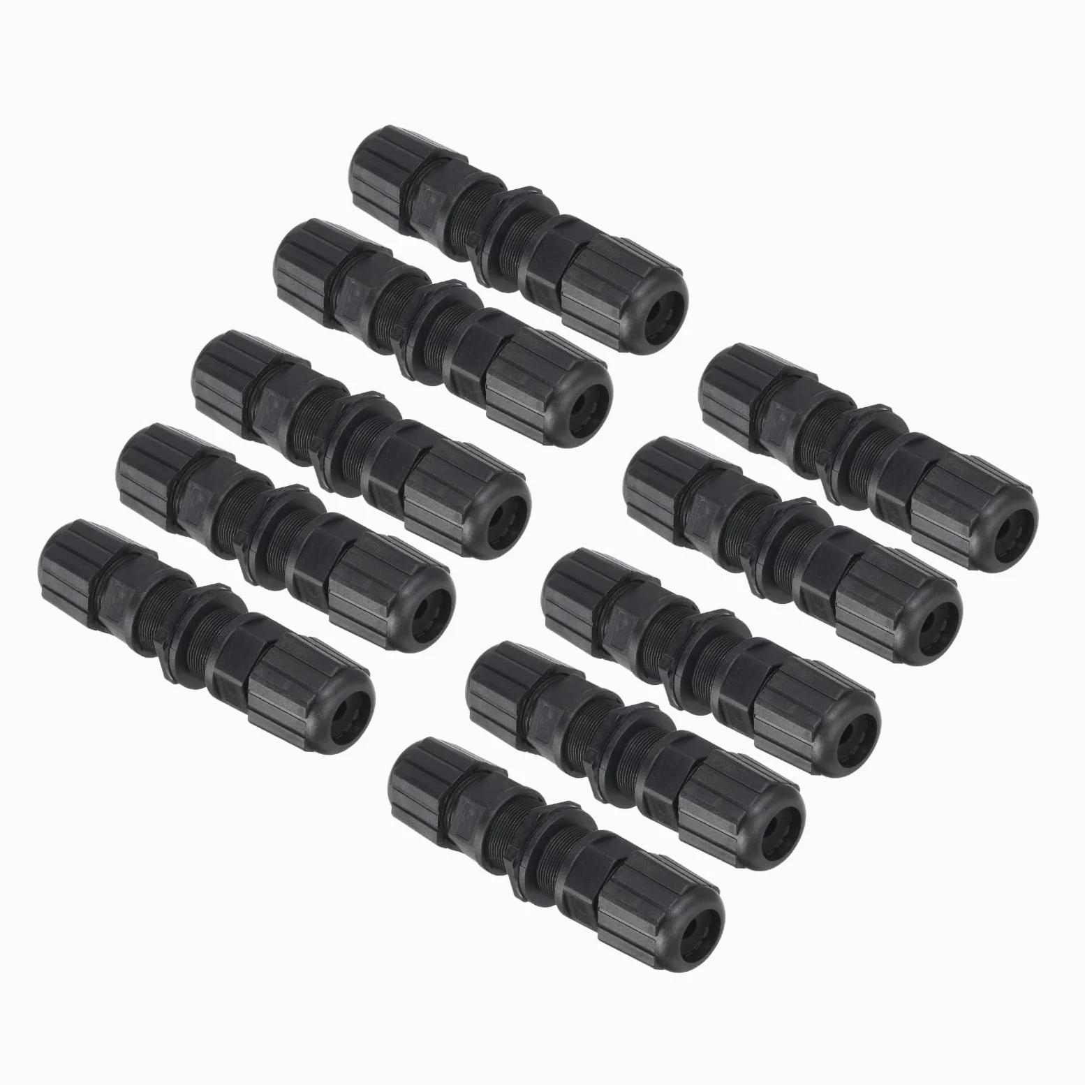 QUARKZMAN Coupleur RJ45 Etanche, Double Tête Femelle À Femelle Blindé IP67 Pour Câble Ethernet LAN Extérieur Pour Cat5e/Cat5, Lot De 10