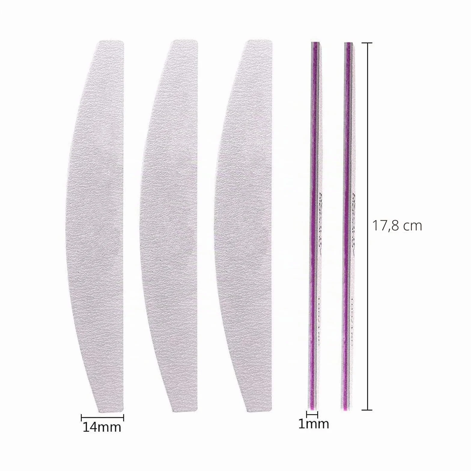 Limes à Ongles 100/180 Double Face Lavable Lot de 10 Professionnelle Gris