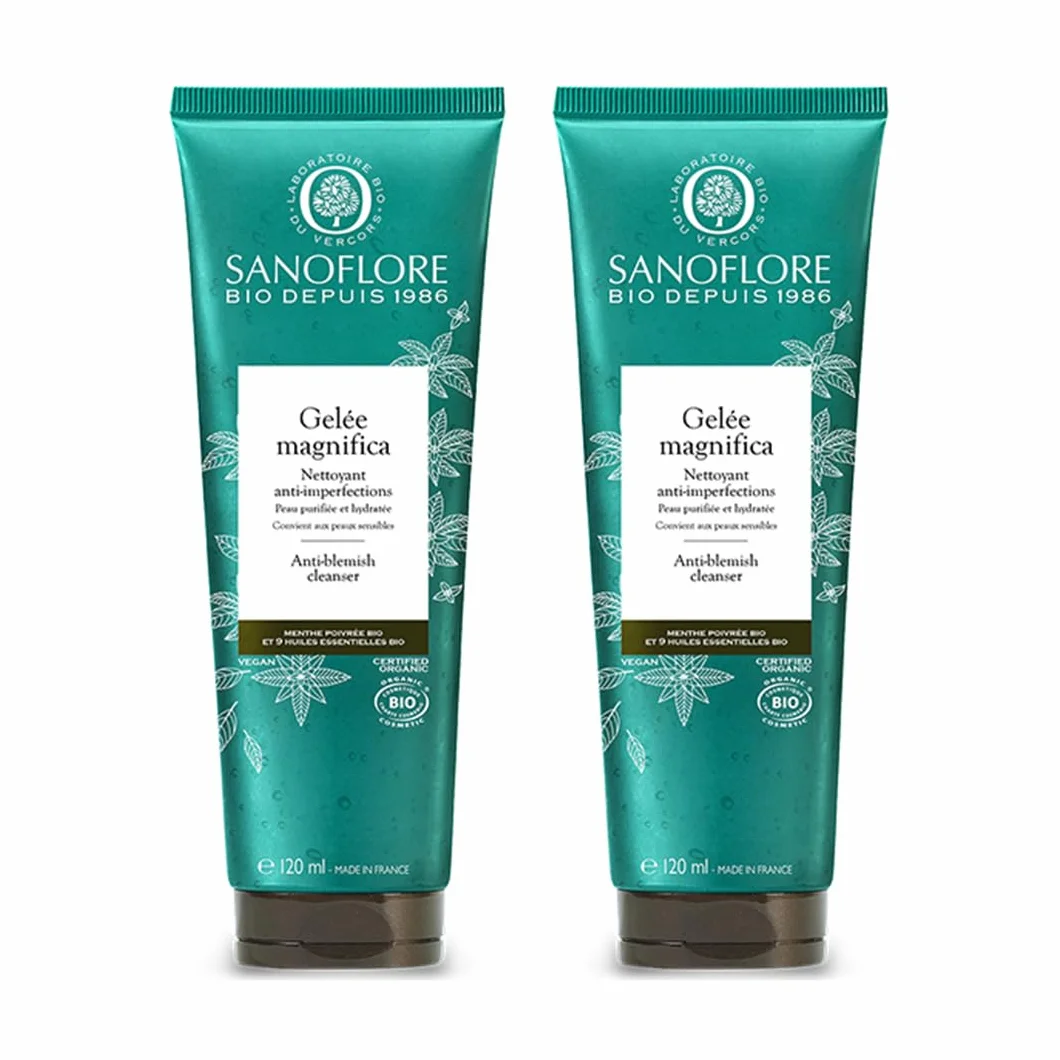Sanoflore Gelée Magnifica Gelée Nettoyante Purifiante Bio Lot de 2 x 120 ml