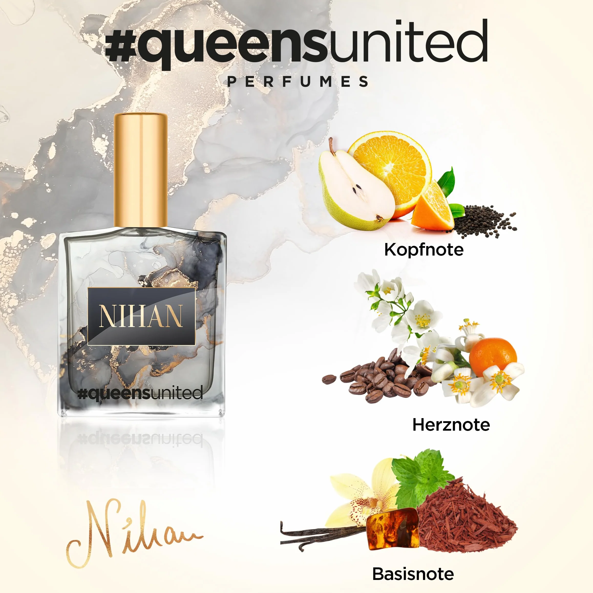 NIHAN Black Parfum pour cheveux 100 ml