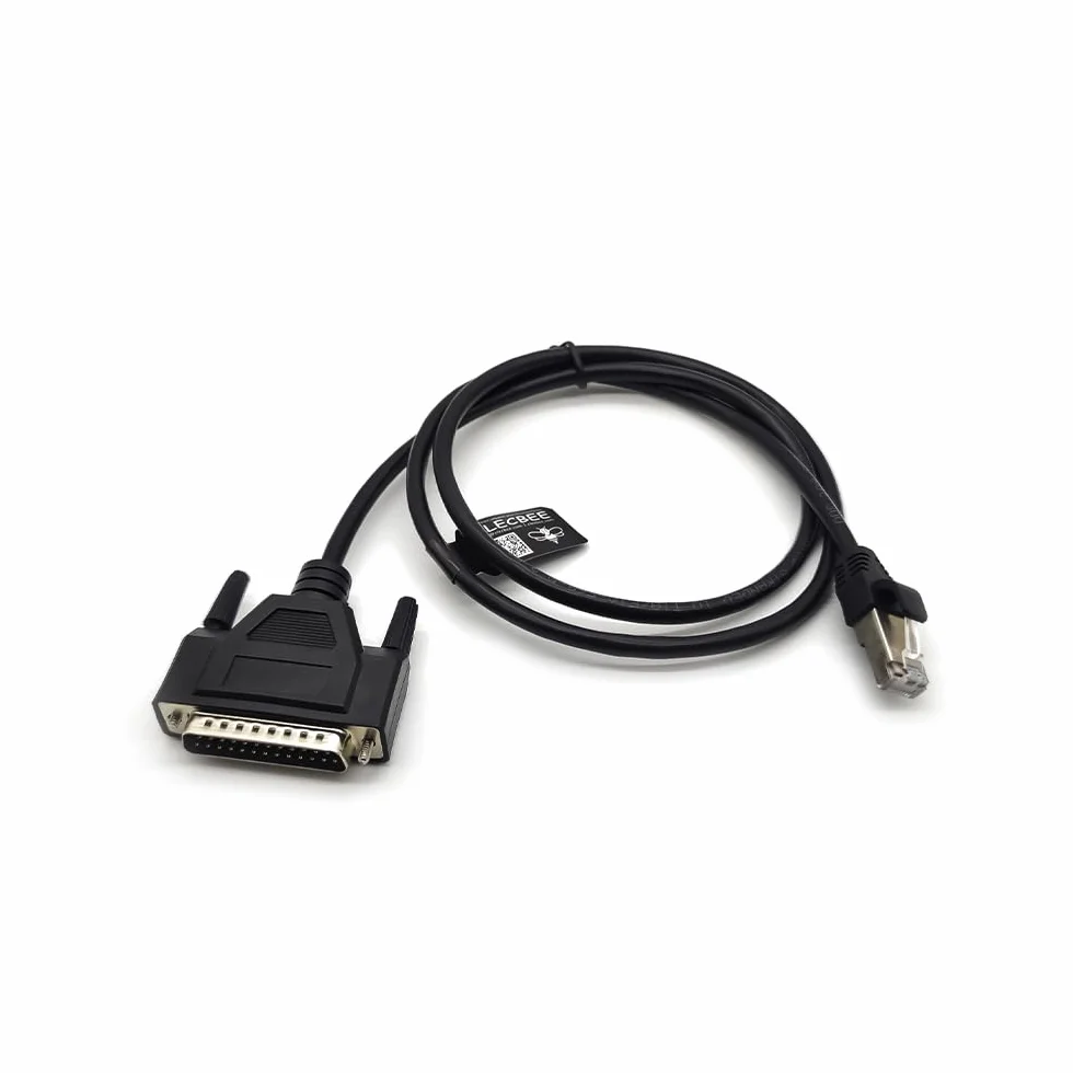 Câble console modem Ethernet mâle DB25 vers RJ45 1M