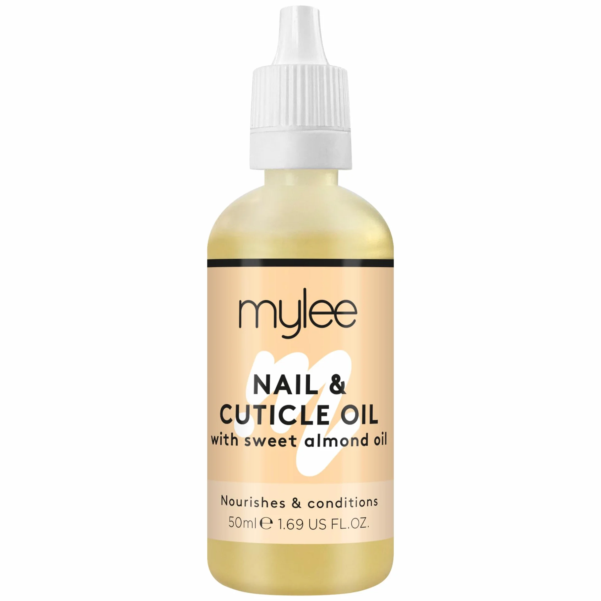 Mylee Huile pour Ongles et Cuticules à l'Amande Douce 50ml – Hydratation Nourrissante Non Grasse Sans Résidu