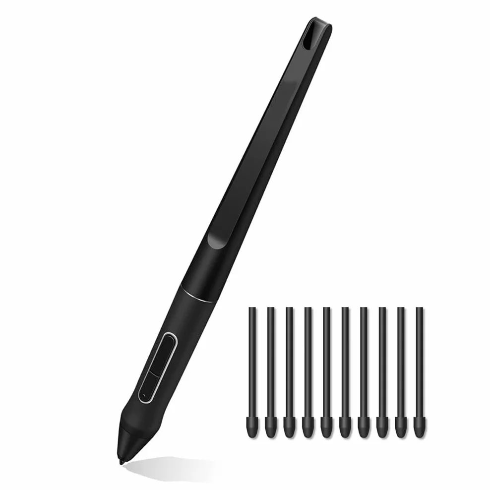 Stylo Plume Huion PW517 compatible Kamvas 13, Pro 24, 22, 22 Plus - 8192 Niveaux de Pression Sans Batterie