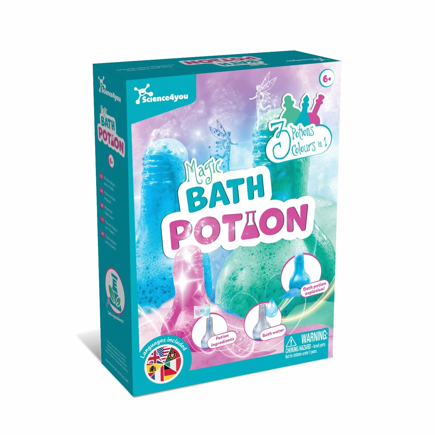 Science4you Potions de Bain Enfants 6+ Ans Kit Fabrication Bombes de Bain Scientifiques Éducatifs