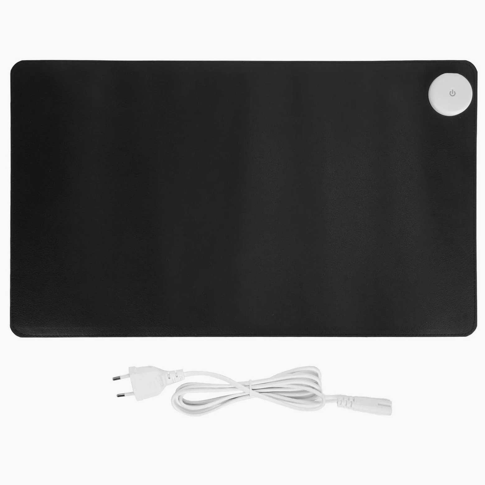 Annadue Tapis de Bureau Chauffant en Cuir PU, Tapis de Souris et Clavier, 60 x 36 cm, avec 3 Niveaux de Chaleur, pour les Mains