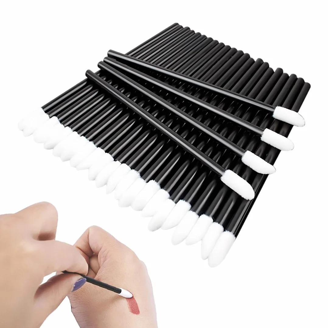Pinceaux Lèvres Jetables Applicateur Batonnet Brosse à Lèvres Lip Brush 100 pcs Kits