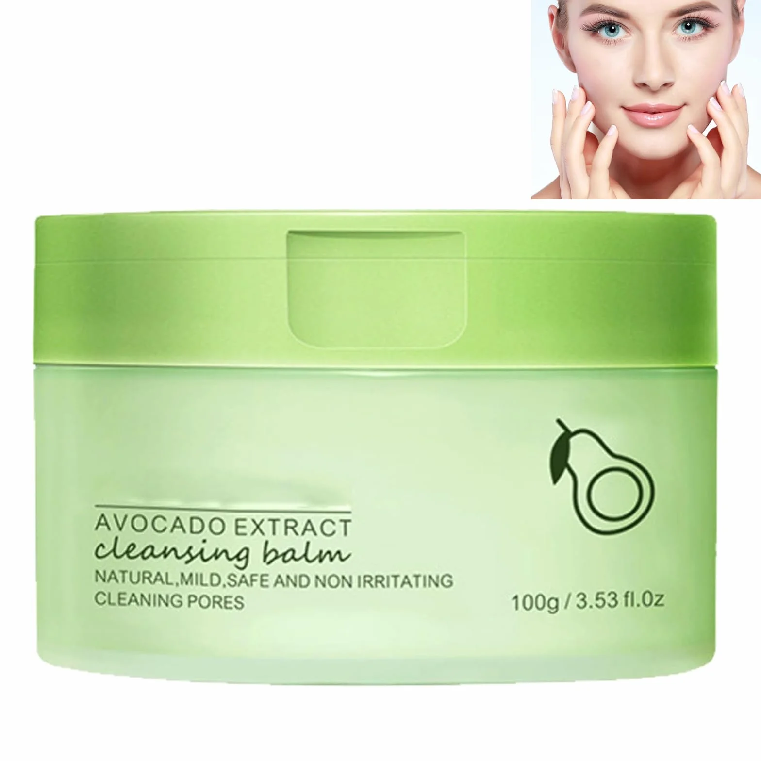 Baume Nettoyant D'Avocat Crème Démaquillante Portable Nettoyage en Profondeur 100G