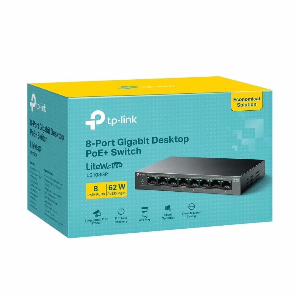 TP-Link LS108GP 8-Port Gigabit PoE+ Switch