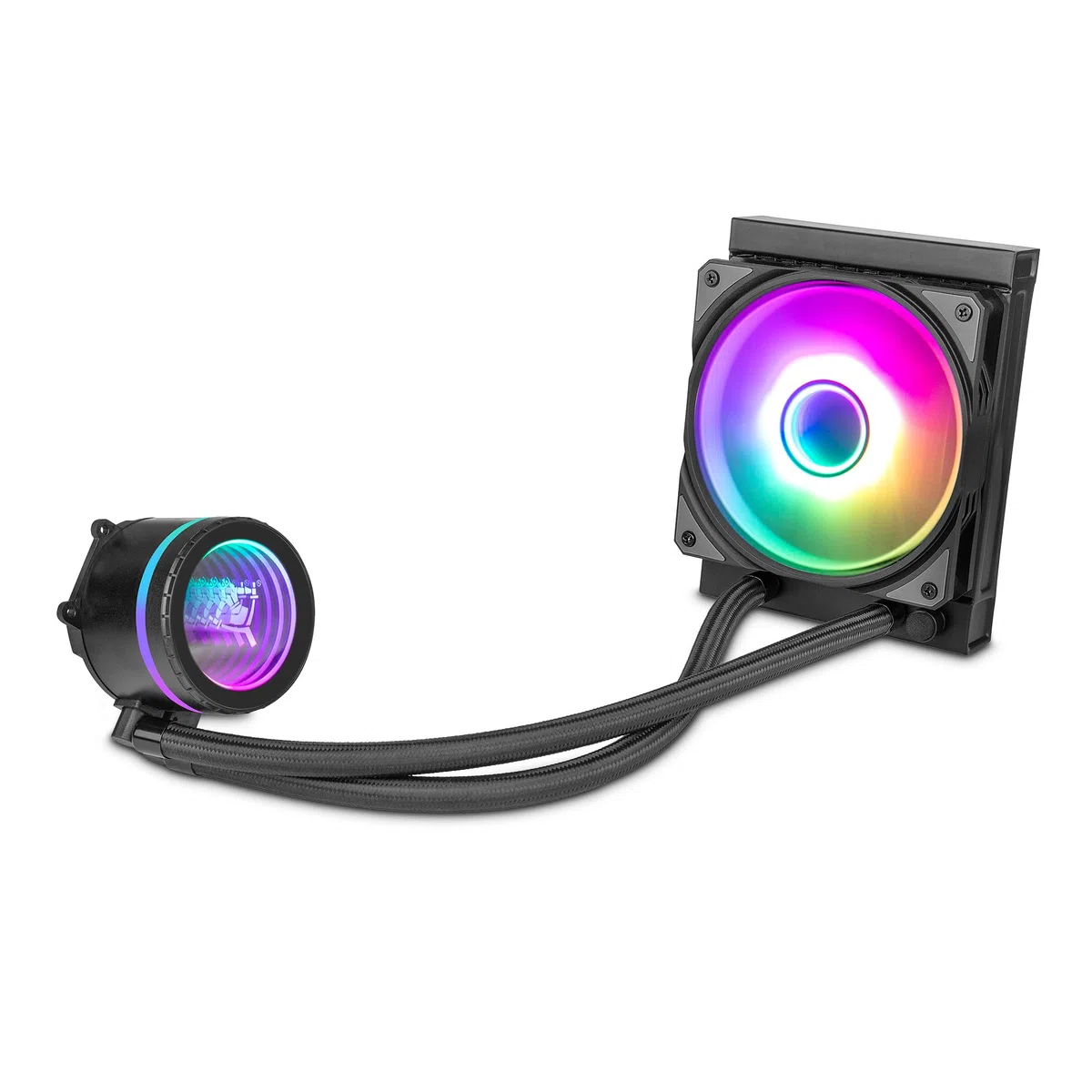 Yeyian Système de Refroidissement Liquide ARGB pour Processeur Intel AMD PC Gaming pour Ordinateur Jeu AIO Watercooling Silencieux | 1 ventilateurs RVB 120 mm | 2000 tr/min | (Nouveau 2024)
