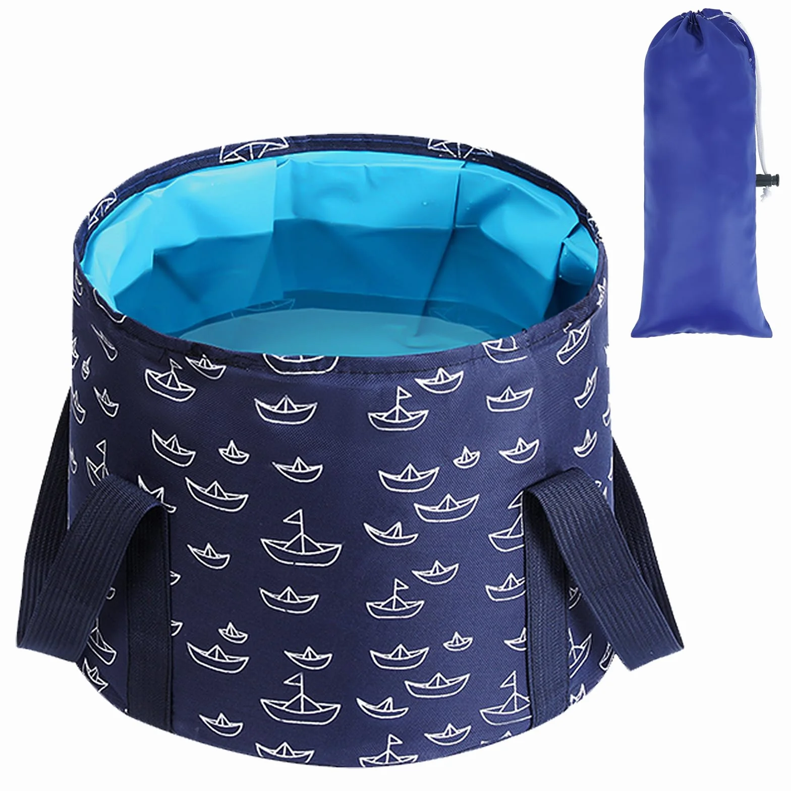Flintronic Seau Pliable Tremper Pieds 25L Portable Bain Pieds Multifonctionnel Bassin Lavage Pliante Pêche Camping Voyage