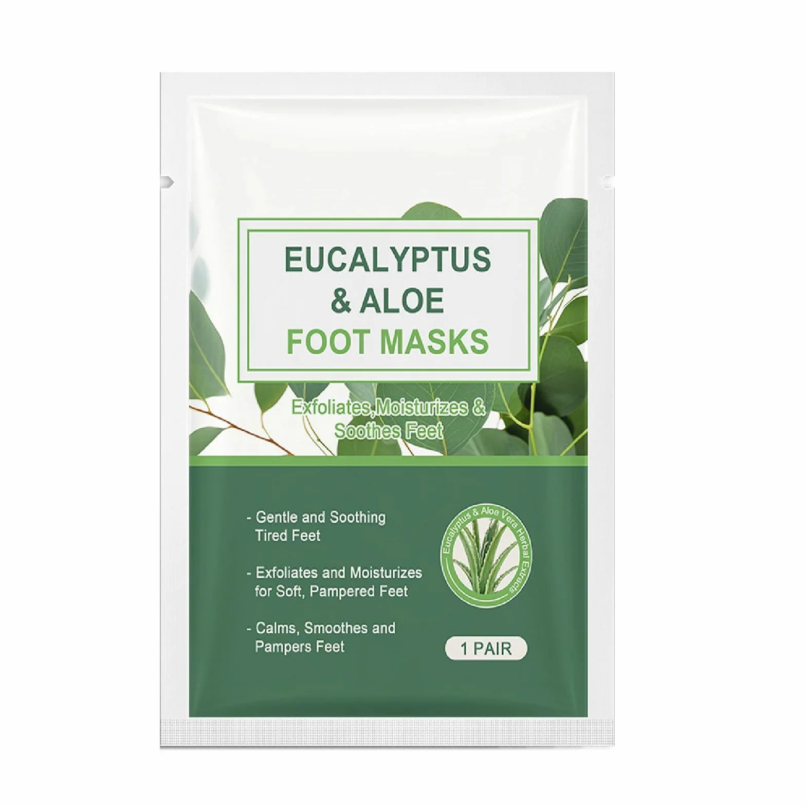 Masque Pieds Nourrissant Chaussettes Hydratantes Aloès Pour Très Secs