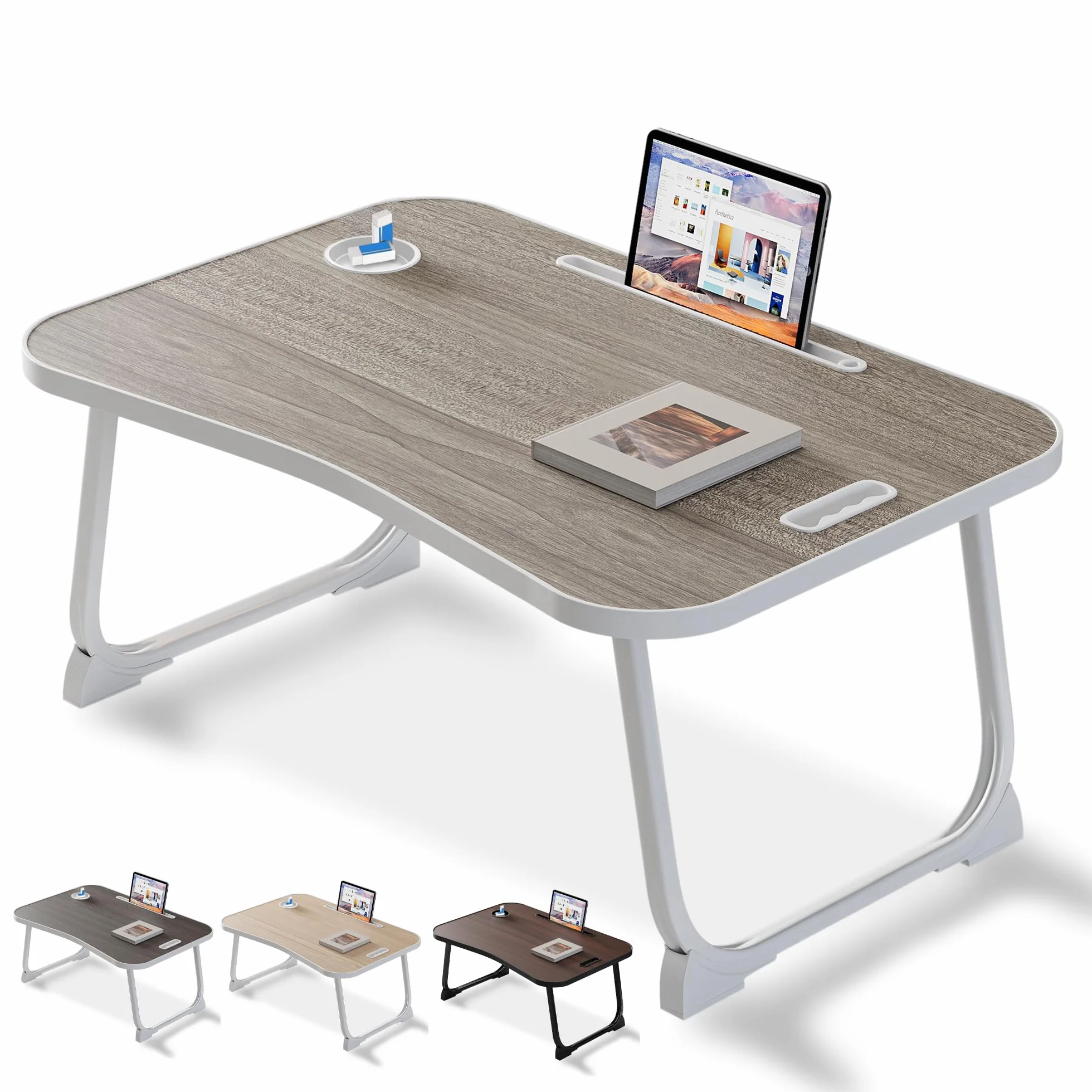 Bureau de lit pour Ordinateur Gris