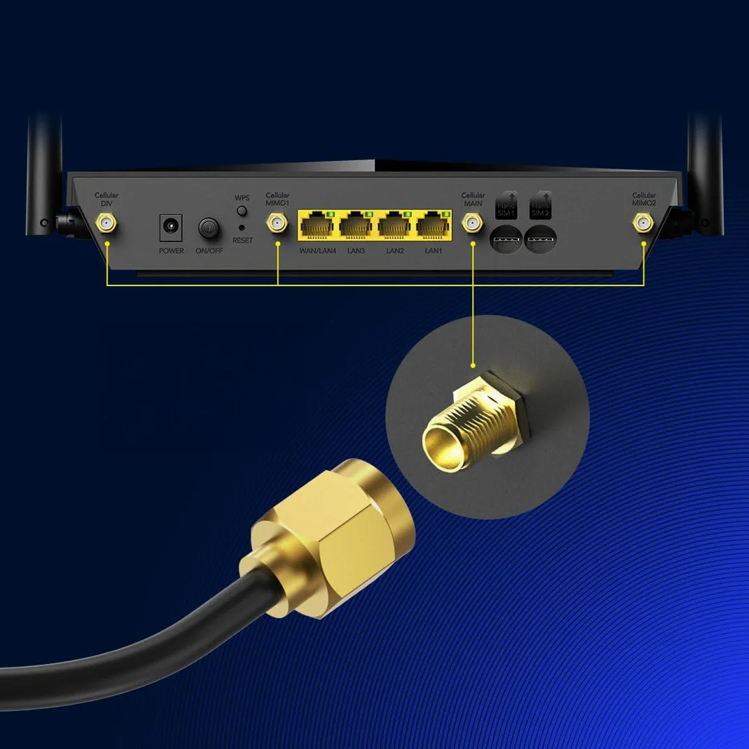 Cudy Routeur WiFi 4G LTE Cat 12, routeur Modem LTE, routeur cellulaire Double SIM 4G, Wi-FI Double Bande AC1200, 4 Ports Gigabit, OpenVPN, WireGuard, Verrouillage de Bande, TTL, à la Commande, LT12
